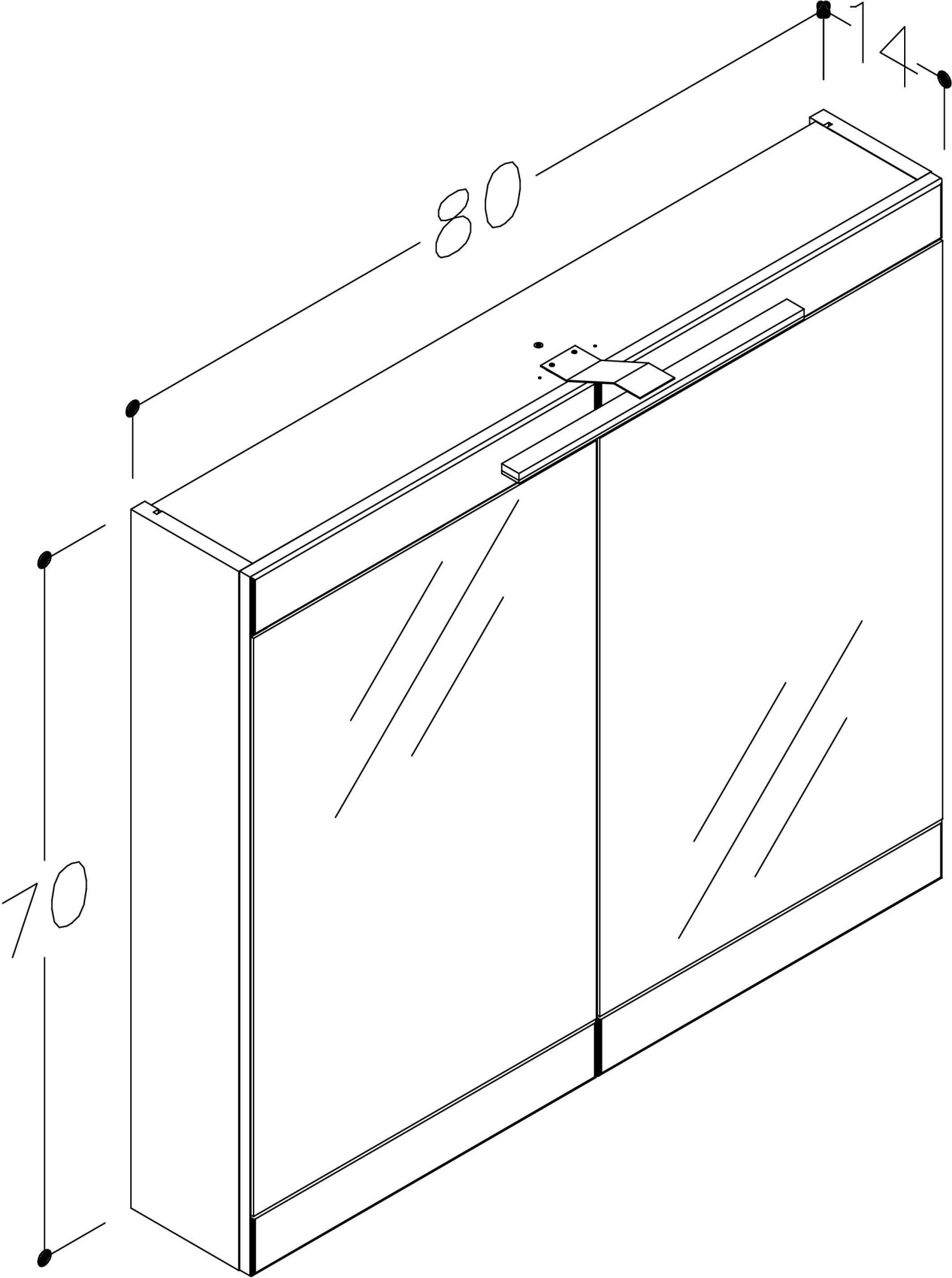 welltime Badezimmerspiegelschrank »Serena Retro«, FSC®-zertifiziertes Material, Breite 81,5 cm, mit LED-Beleuchtung