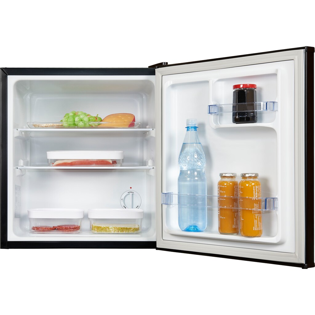 exquisit Kühlschrank »KB05-V-150F«, KB05-V-150F schwarz, 51 cm hoch, 45 cm breit, 41 L Volumen