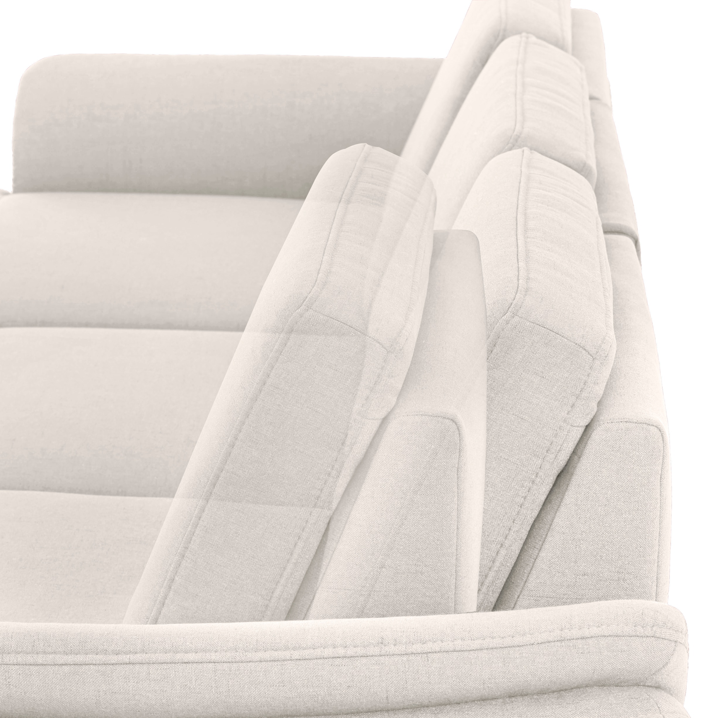 Home affaire Ecksofa »Palace L-Form« incl. Sitztiefenverstellung, wahlweise mit Bettfunktion und Stauraum