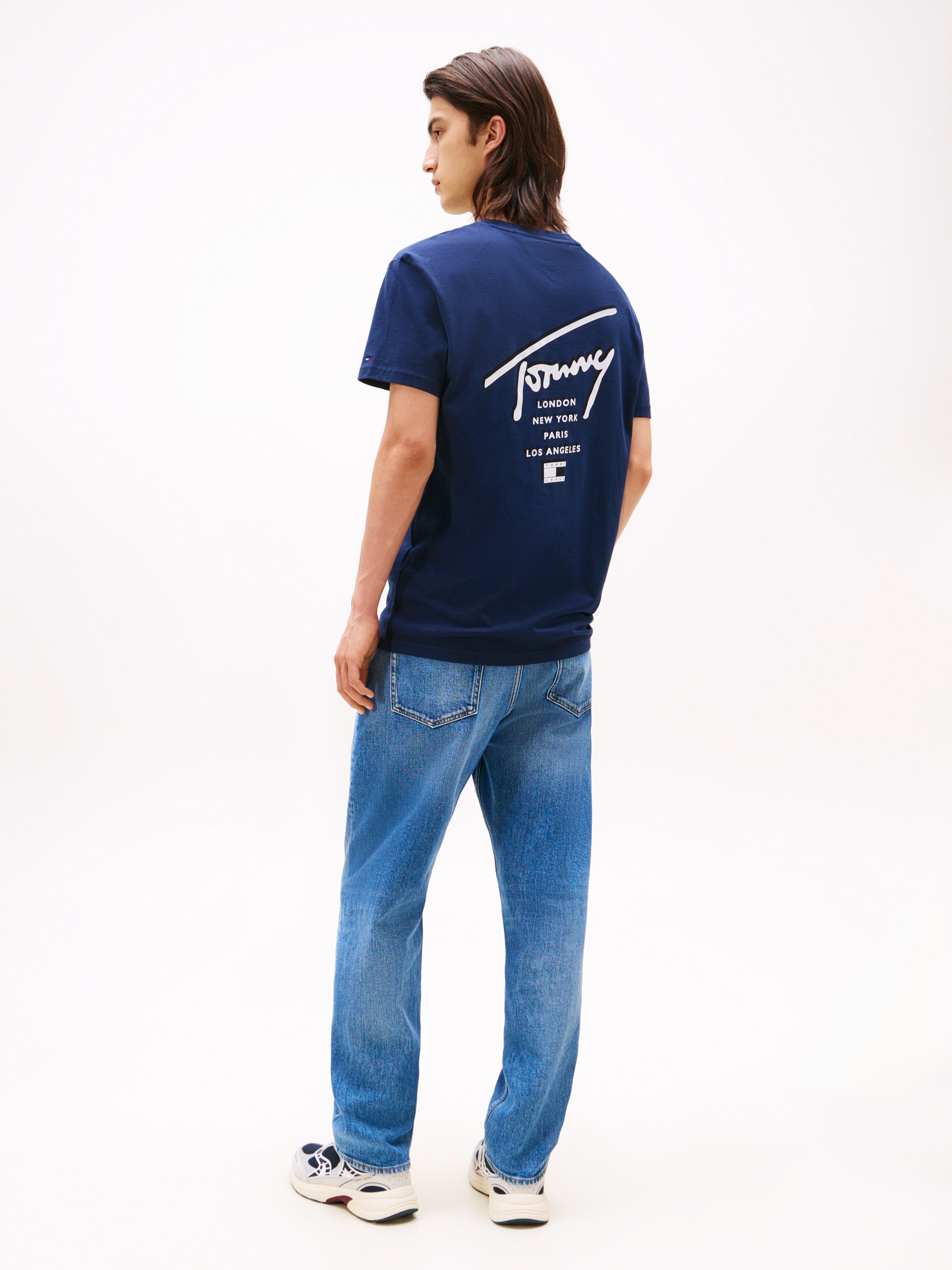 Tommy Jeans T-Shirt »TJM SIGN CITY TEE EXT«, Rundhals, regular fit, großer Rückenprint