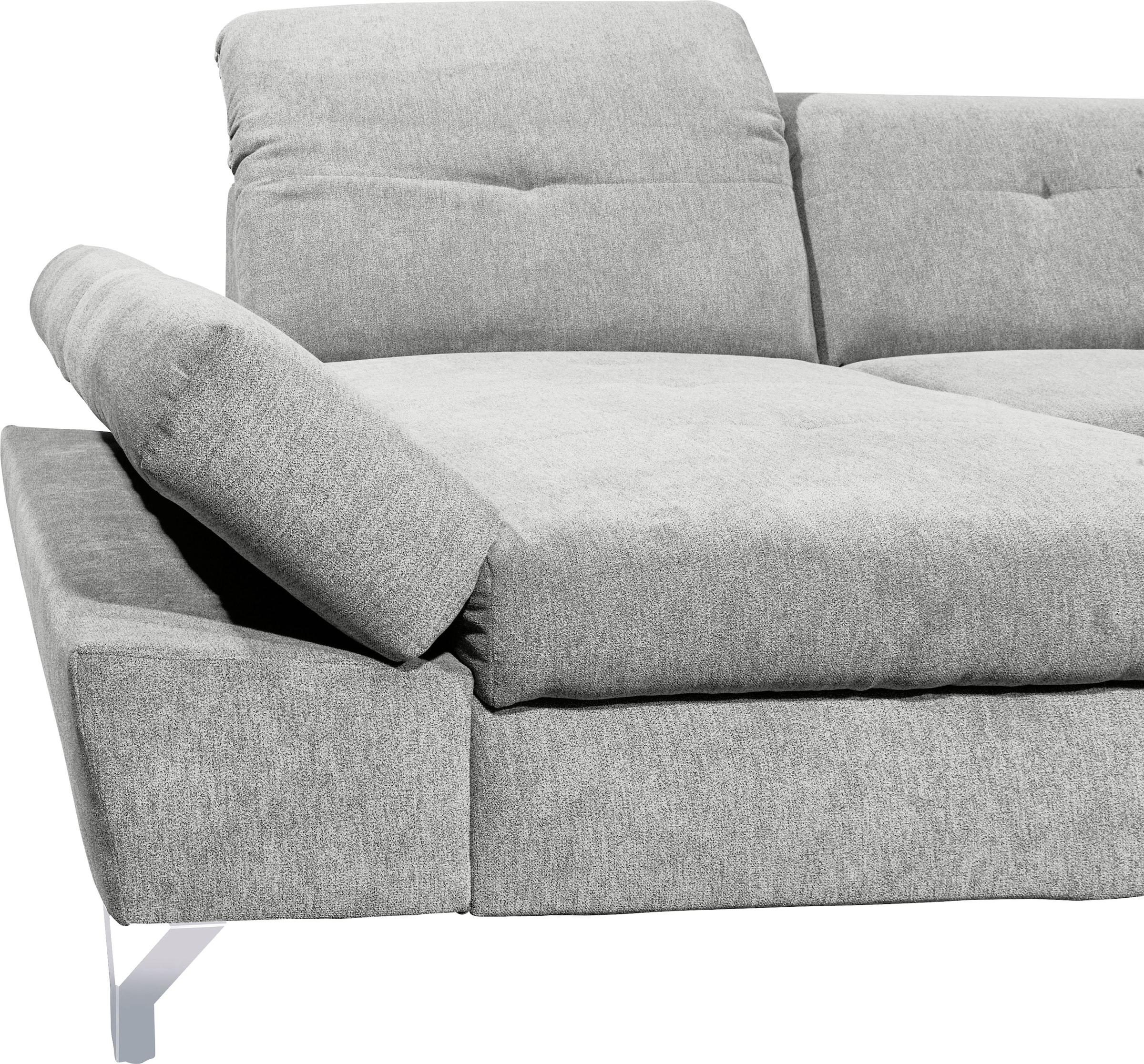 ED EXCITING DESIGN Wohnlandschaft »Melfi U-Form mit Bettfunktion, Bettkasten«, Arm- & Kopfteilverstellung & 3 Nierenkissen
