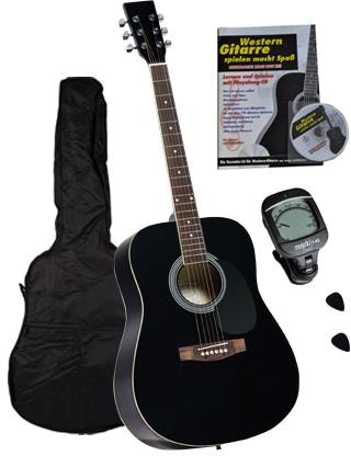 Westerngitarre »Dreadnought Gitarre«, Komplettset; mit Stimmgerät,Tasche, Heft und CD