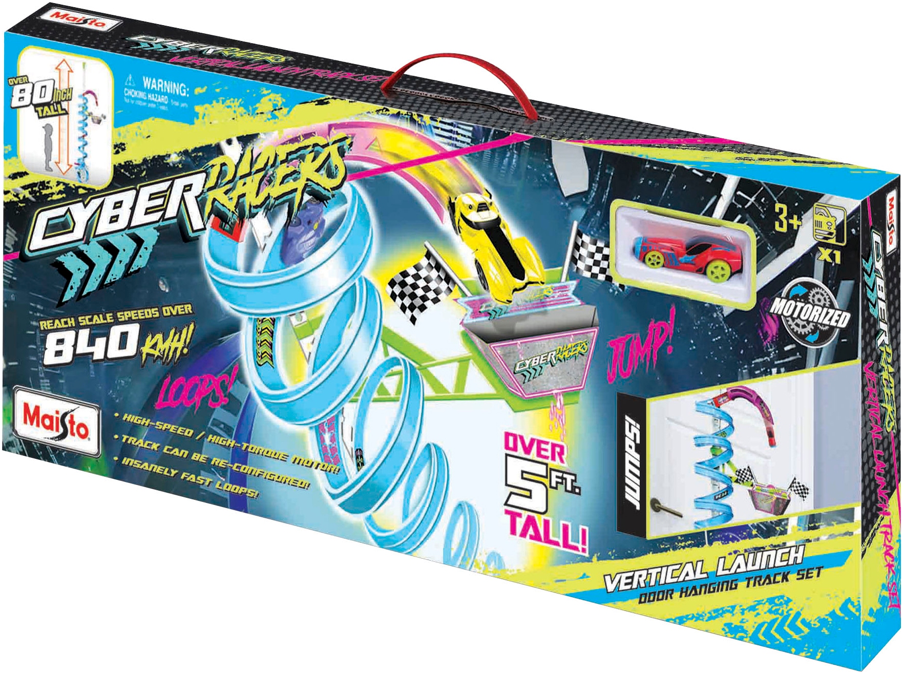 Maisto® Autorennbahn »Cyber Racers Door Hoop Playset«, inklusive Fahrzeug