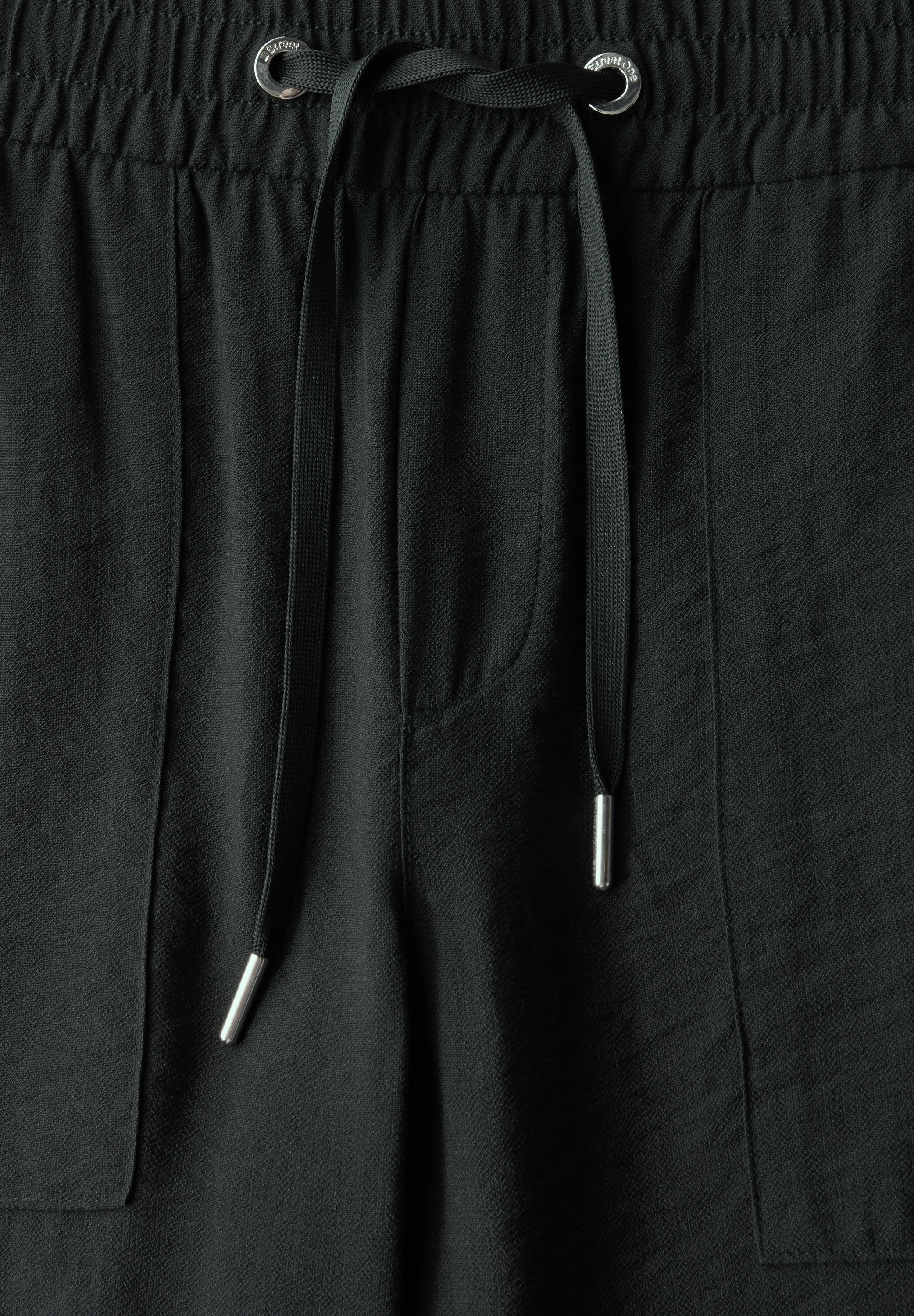 STREET ONE Stoffhose, weites Bein, mit Kordelzug und elastischem Bund