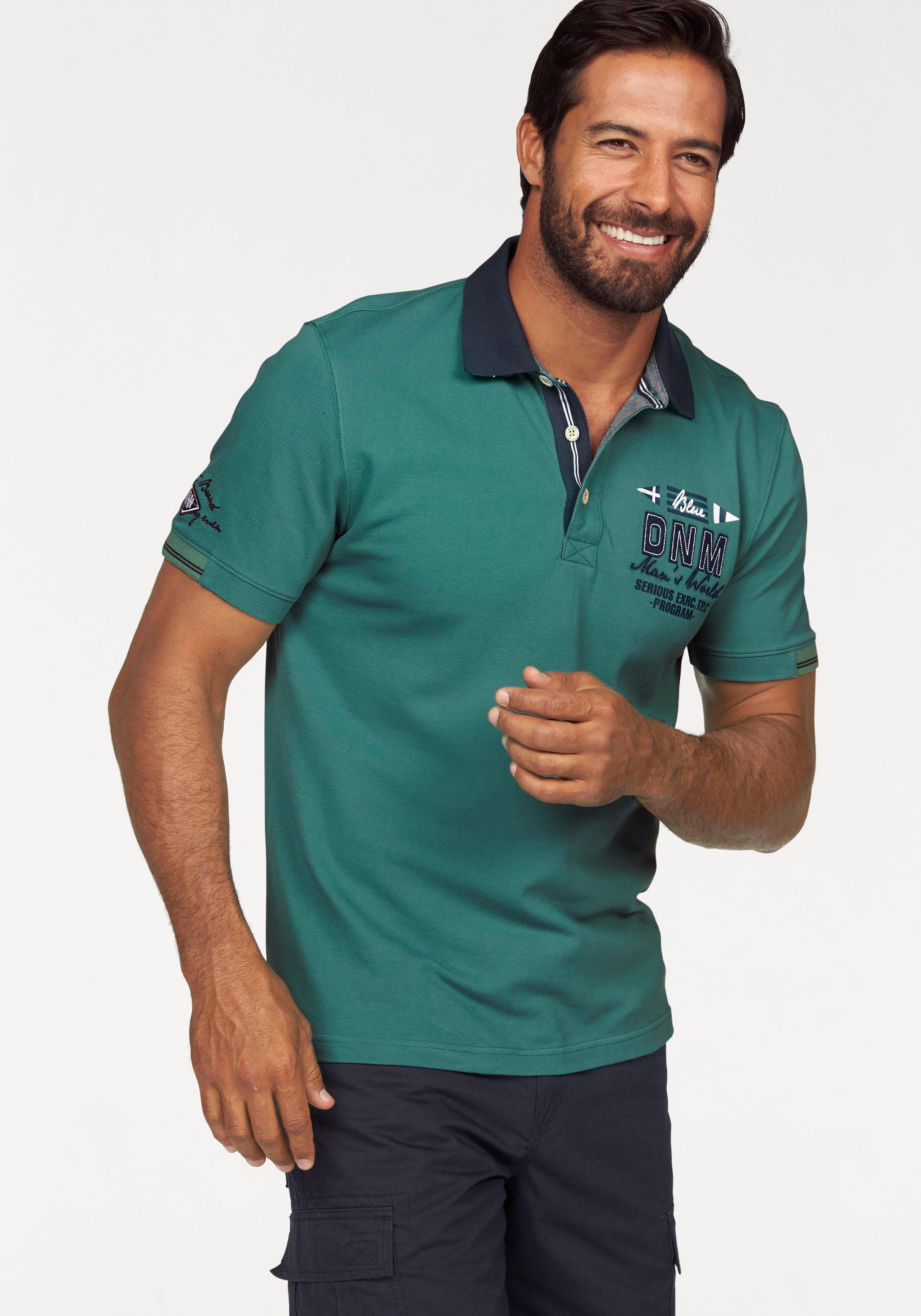 Man\'s World Poloshirt, in Piqué-Qualität mit Kontrastkragen online  bestellen bei OTTO