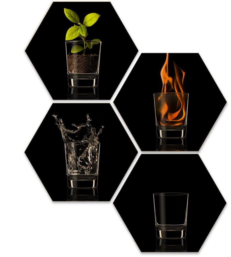Wall-Art Mehrteilige Bilder »The Four Elements Vier Elemente«, (Set, 4 St.)  bestellen bei OTTO