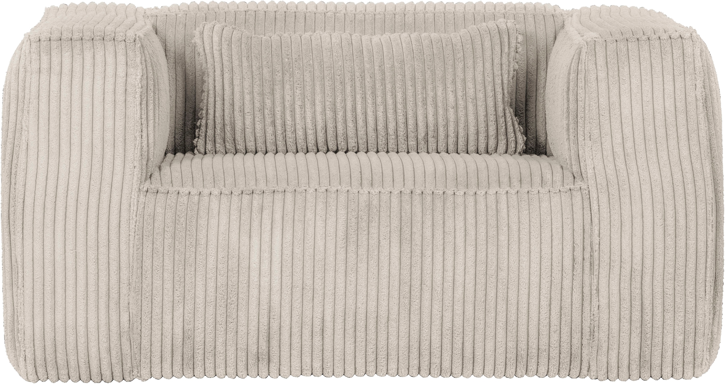 WOOOD Loungesessel »Bean mit Split-Rippenbezug und Armlehnen B 146 x T 98 x H 74 cm« Hohe Verschleißfestigkeit, Teflon-Imprägnierung, Tragkraft 100 kg