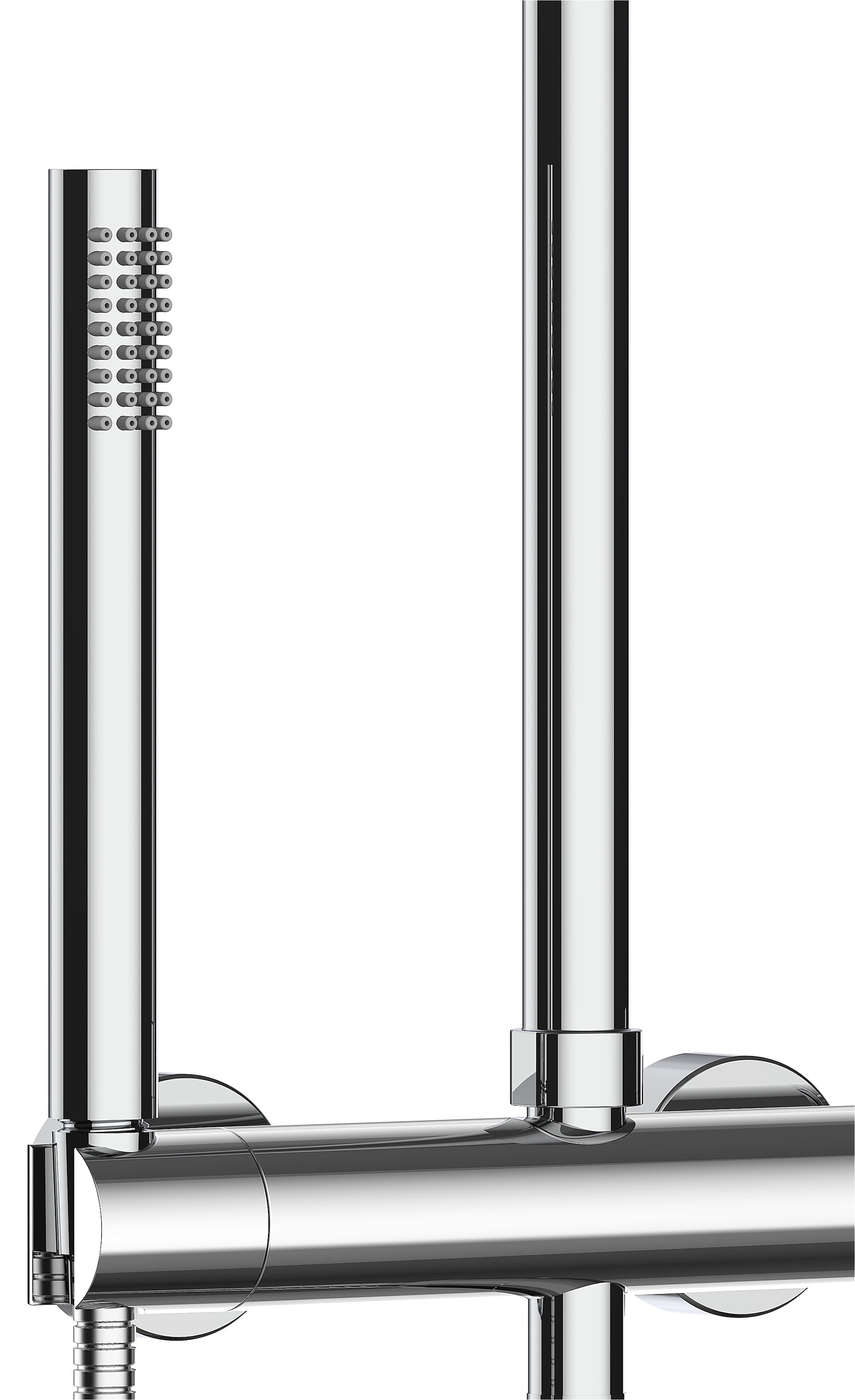 Marwell Stangenbrause-Set »Classico«, Edelstahl Regendusche, 88-118x20cm, mit höhenverstellbarer Duschstange