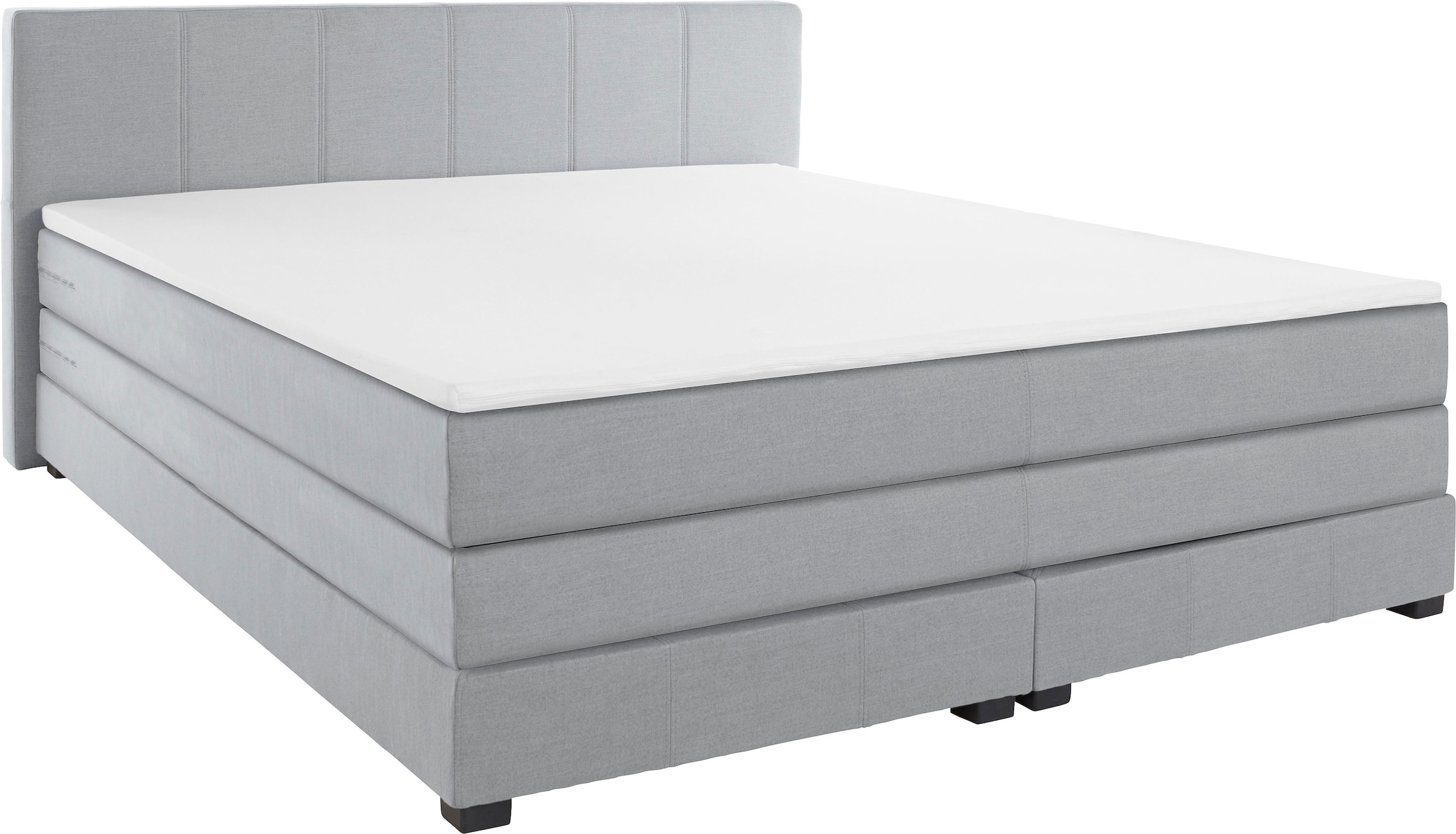 OTTO products Boxspringbett »Peetu«, Taschenfederkern-Matratze, in 4 Breiten und 4 Farben, incl. Topper