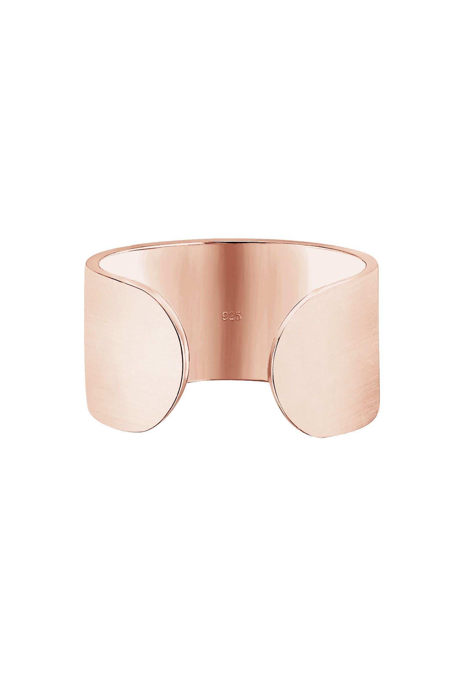 Elli Silberring »Ring Bandring Offen Matt Verstellbar 925 Sterling Silver«