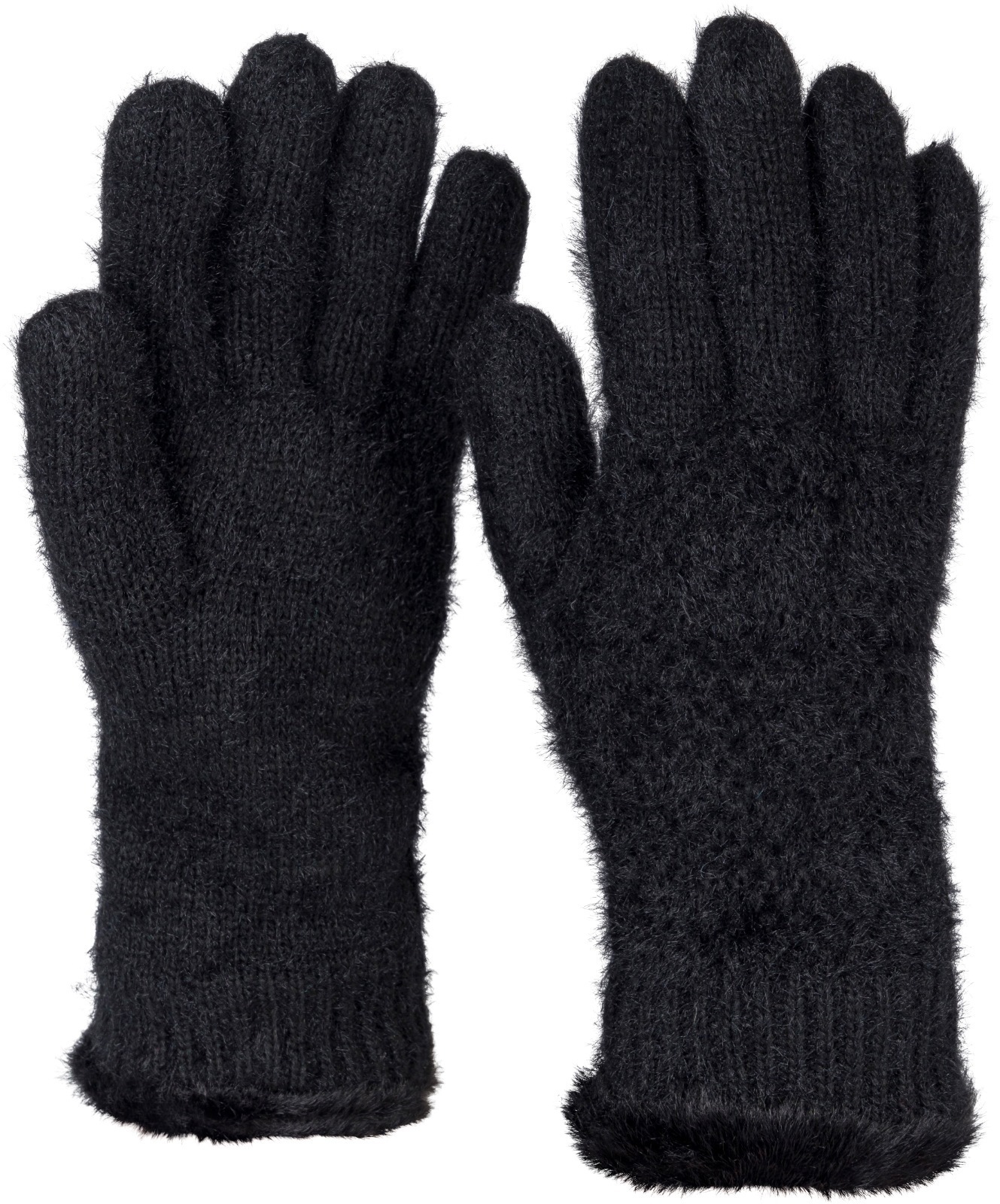 styleBREAKER Strickhandschuhe »Strickhandschuhe mit Reiskornmuster und Fleece« 2 Stk.
