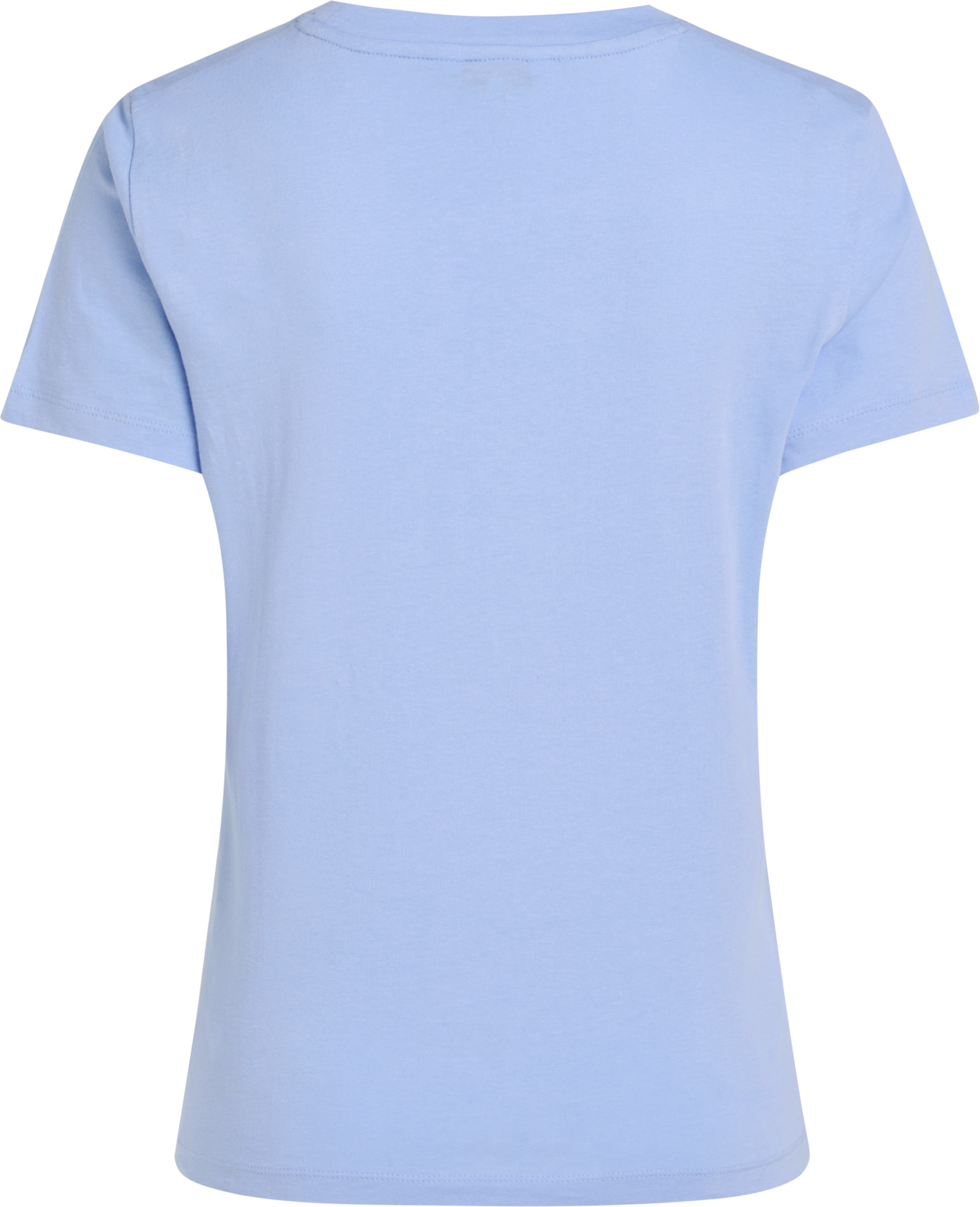 Tommy Hilfiger T-Shirt »REG CORP LOGO C-NK mit Logoschriftzug und Stickerei«, meliert, casual, regular fit, Baumwolle, Rundhals