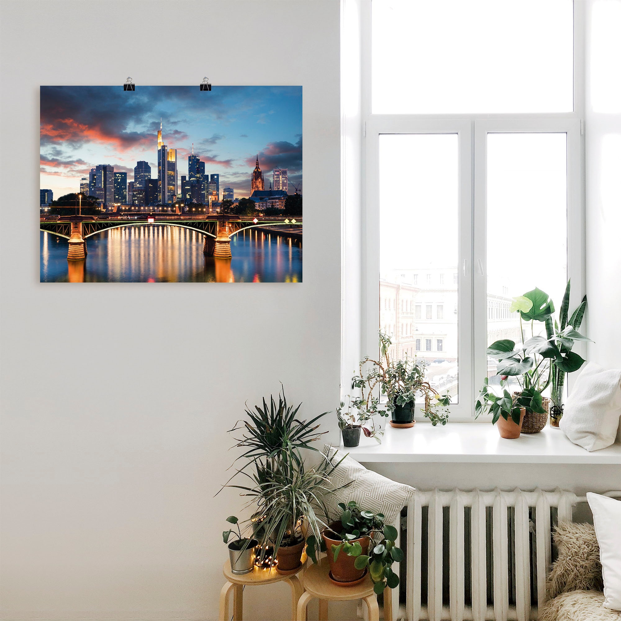 OTTO Poster bei (1 in Wandbild als Skyline versch. Wandaufkleber kaufen Deutschland, »Frankfurt oder Main Leinwandbild, Größen II«, Alubild, St.), Artland am