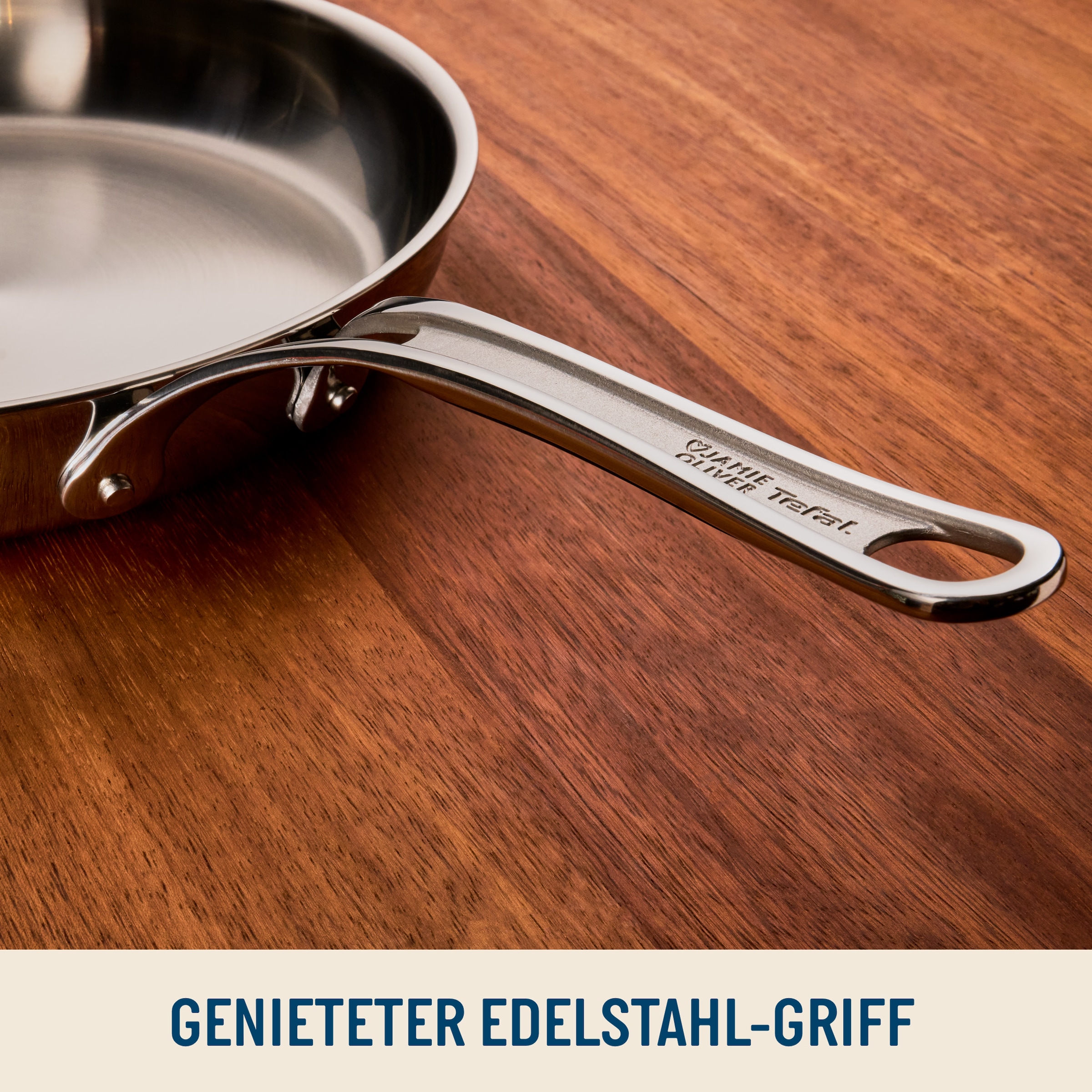 Tefal Bratpfanne »JO Cook's Classics« Edelstahl 1 tlg. Aluminiumkern, 3-Schicht-Material, polierte Edelstahl-Innenfläche