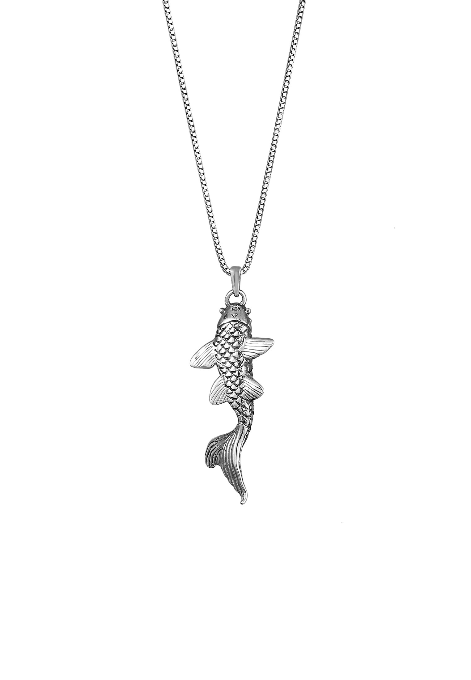 Kuzzoi Kette mit Anhänger »Halskette Fisch Maritim Modern Basic 925 silber«