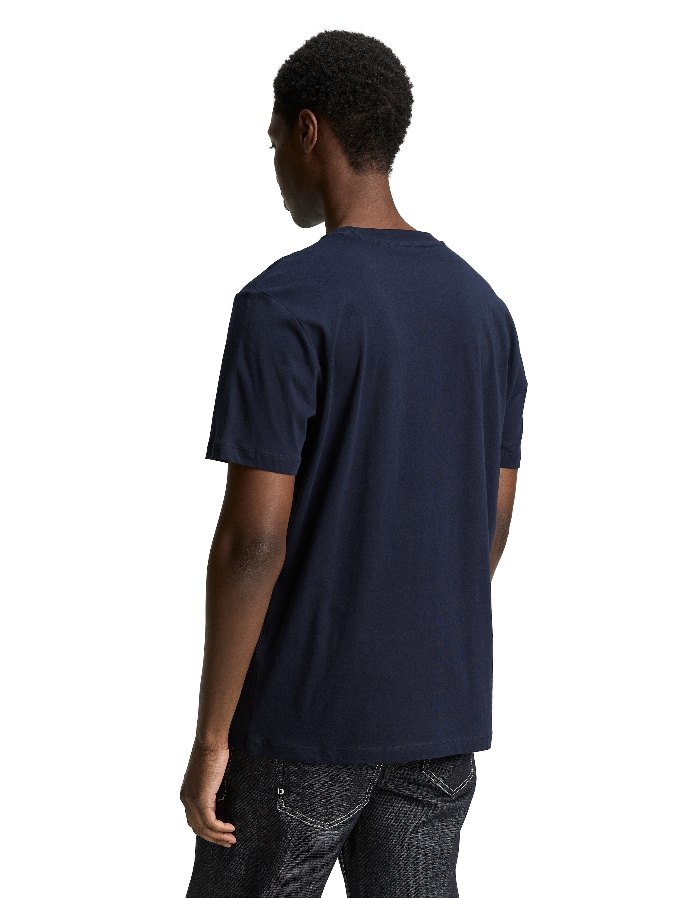 TOM TAILOR Denim T-Shirt, (Packung, 3 tlg.), mit Logo-Print