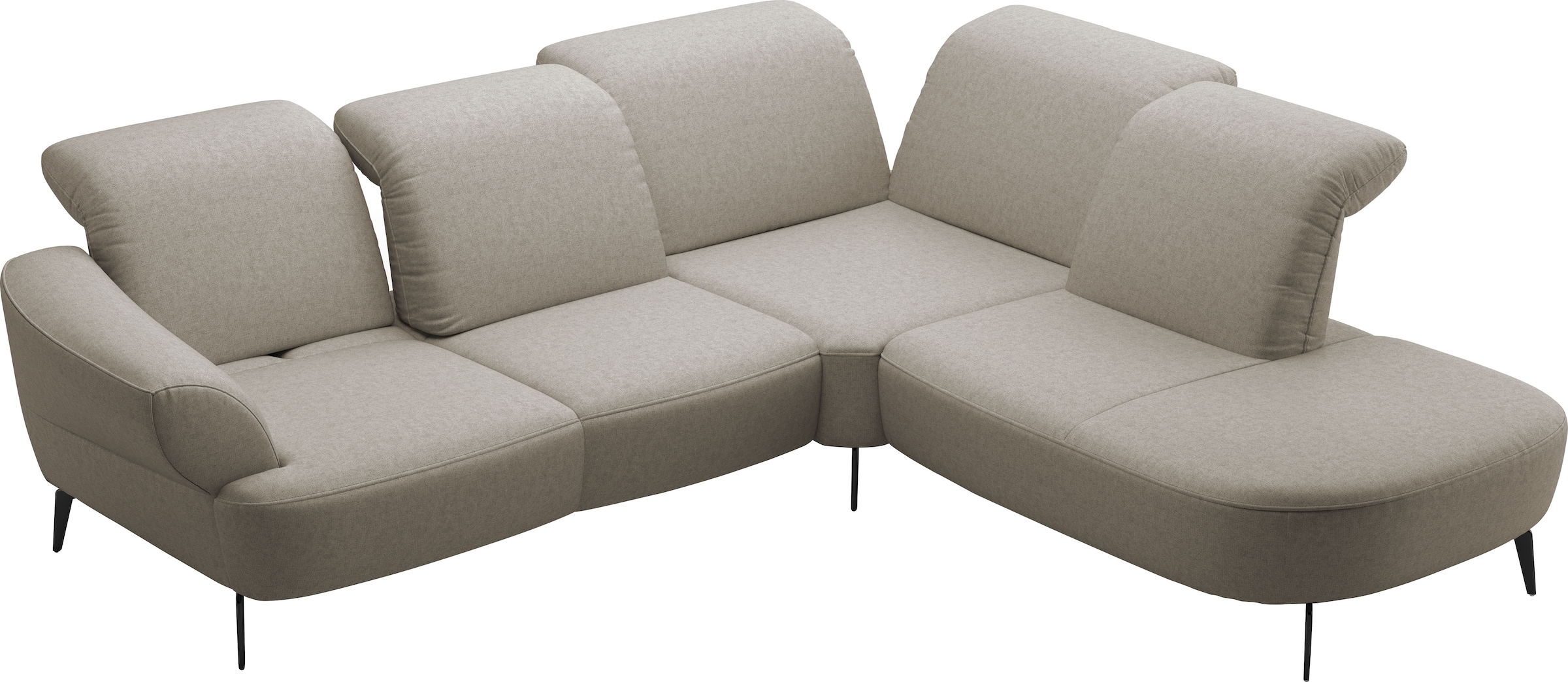 sit&more Ecksofa »Dance, L-Form, inkl. Sitztiefenverstellung«, inkl. Click&Seat, optional mit Kopfteilverstellung