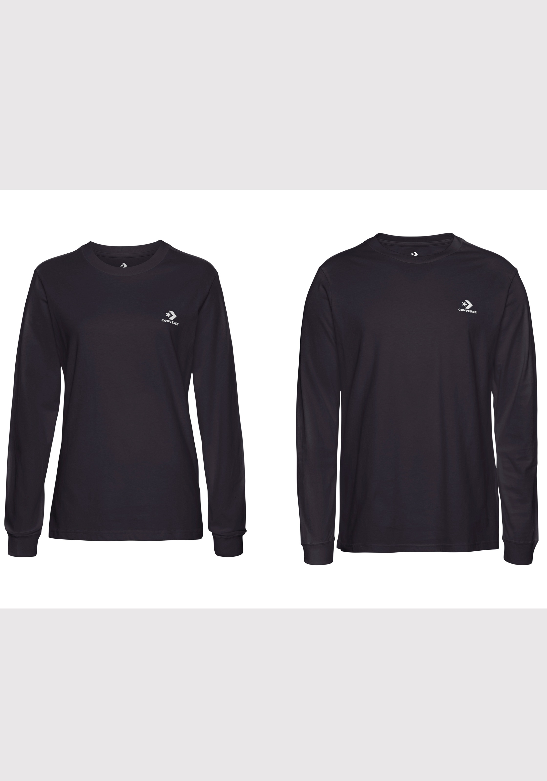 Converse Langarmshirt »GO-TO EMBROIDERED STAR CHEVRON LONG SLEEVE TEE«, Unisex