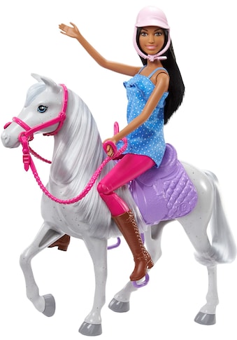 Barbie Anziehpuppe »Barbie-Puppe und Pferd«, mit Sattel, Zaumzeug und Zügeln kaufen