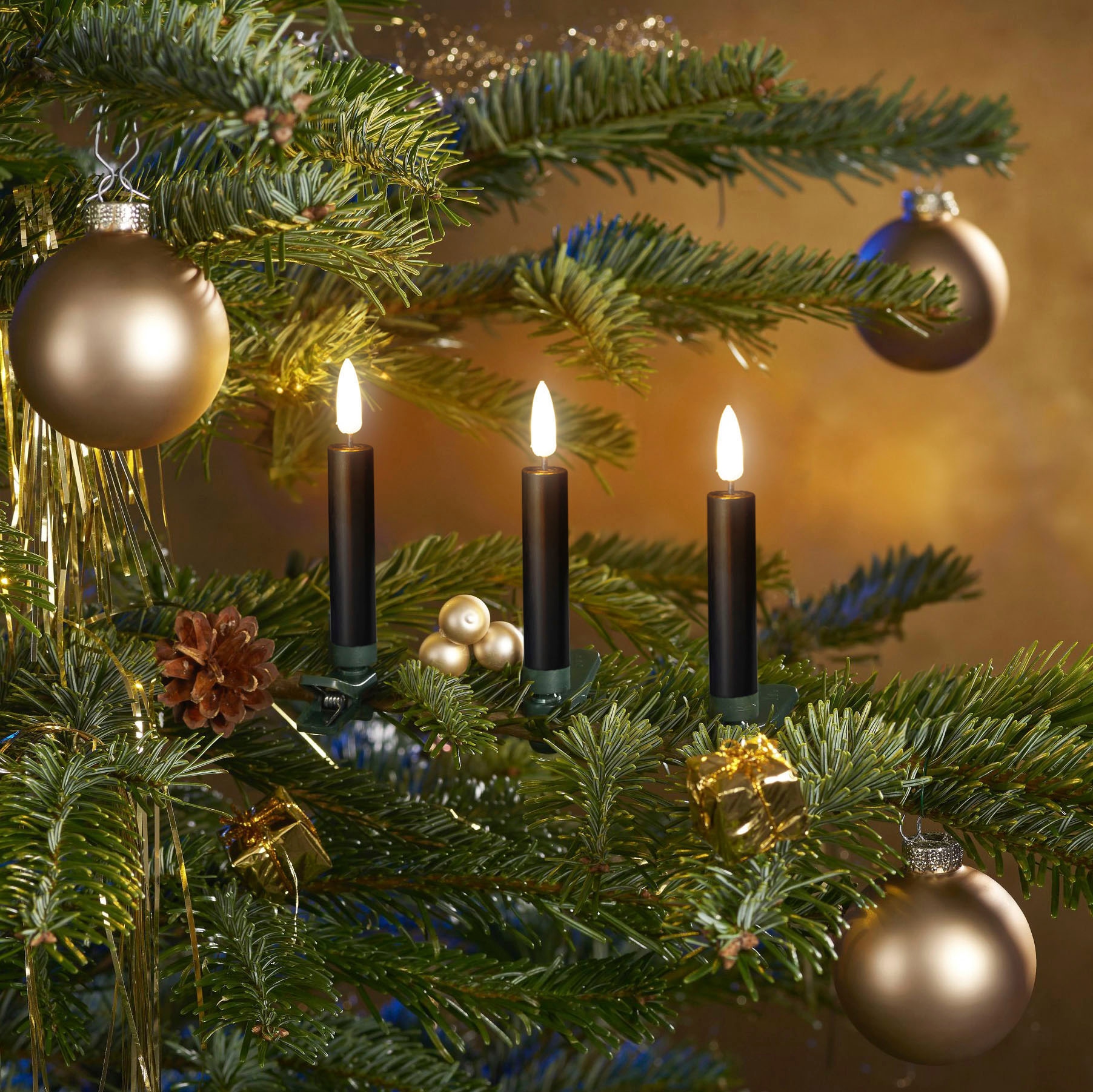 Kerzen LED-Christbaumkerzen ca. Dimm-/Flacker- Online Weihnachtsdeko, »Bjarne, Höhe 11,5 3D-Flamme, kabellos 25 mit im mit St.-flammig, Christbaumschmuck Timerfunktion Shop OTTO 25 cm«, und andas