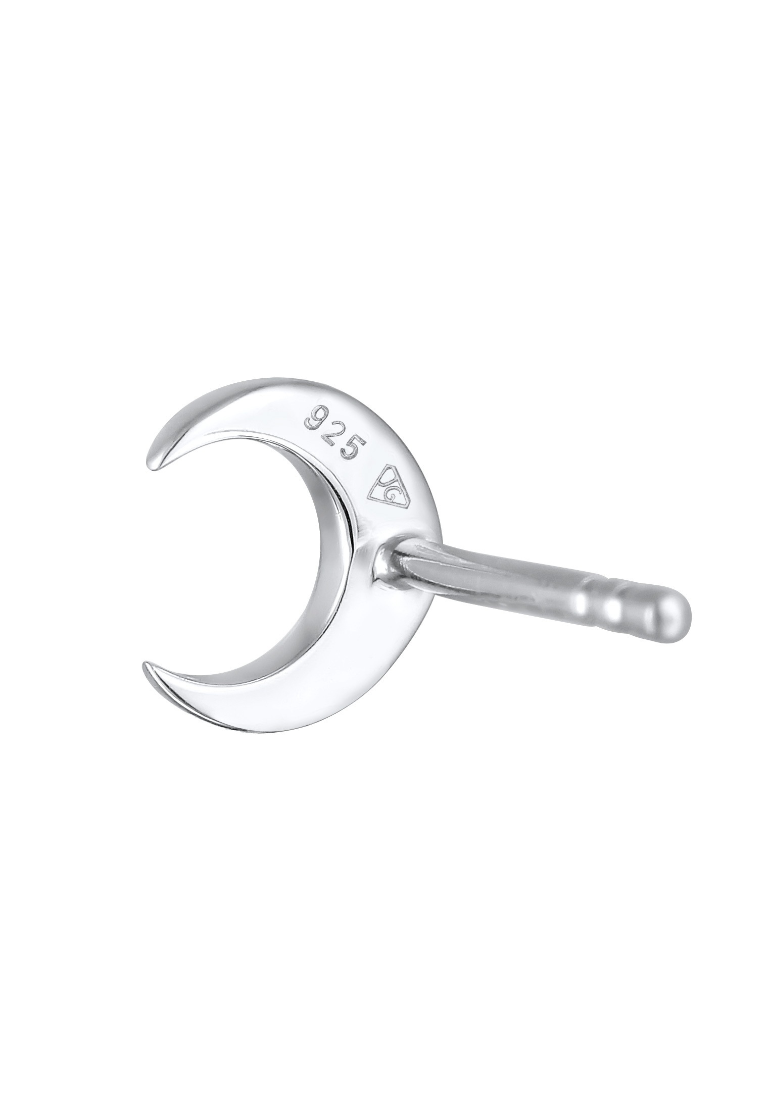 Elli Piercing-Set »Ohrringe Single Ohrstecker Halbmond Mond 925 Silber«