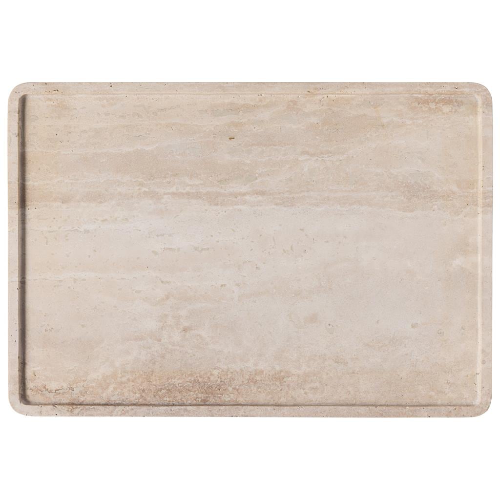 Villeroy & Boch Servierplatte »Servierplatte Manufacture Travertine 40,5 x 28,2 cm beige« Handarbeit