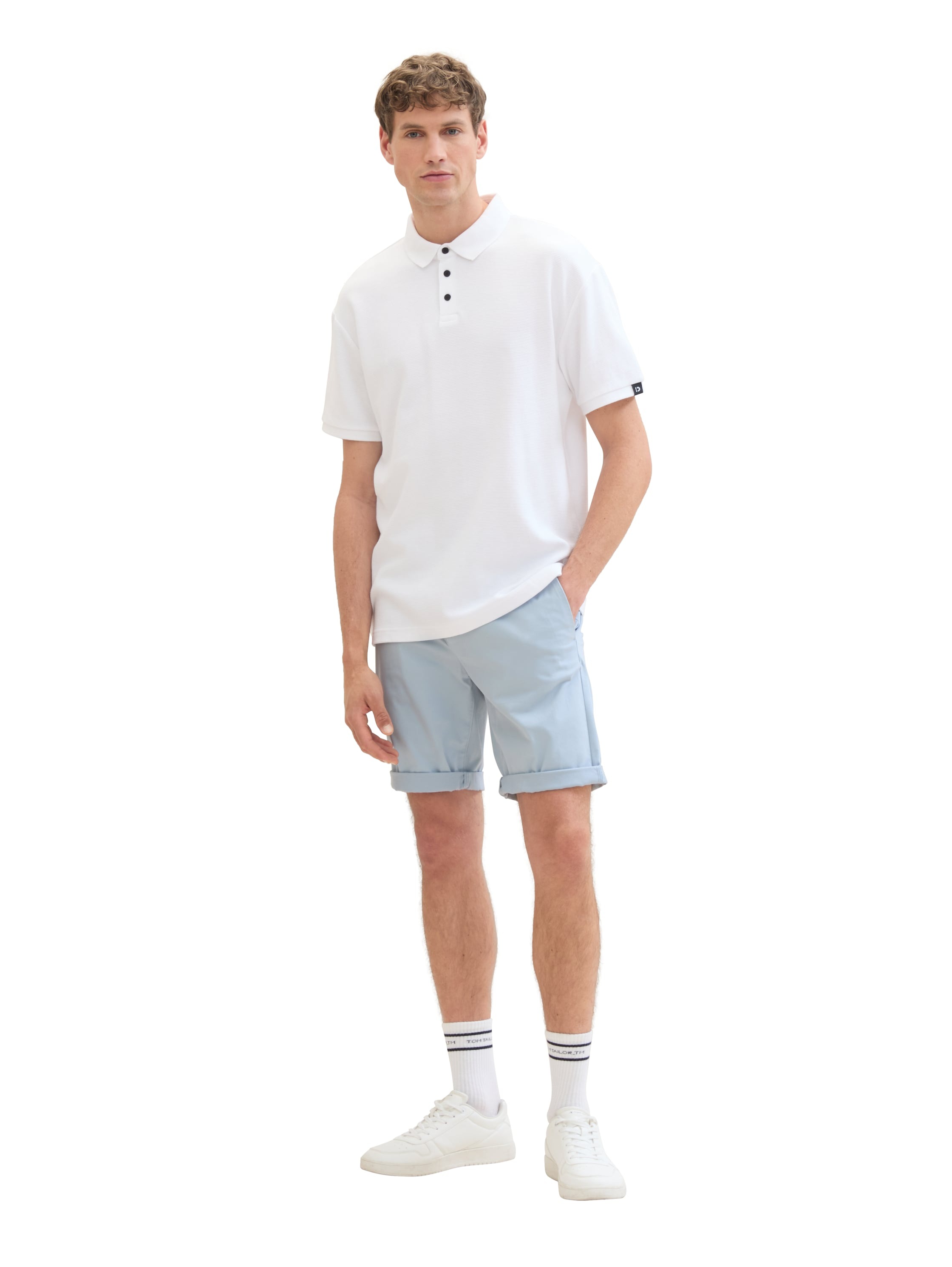 TOM TAILOR Denim Chinoshorts, Sommerhose mit Eingrifftaschen und Stretch