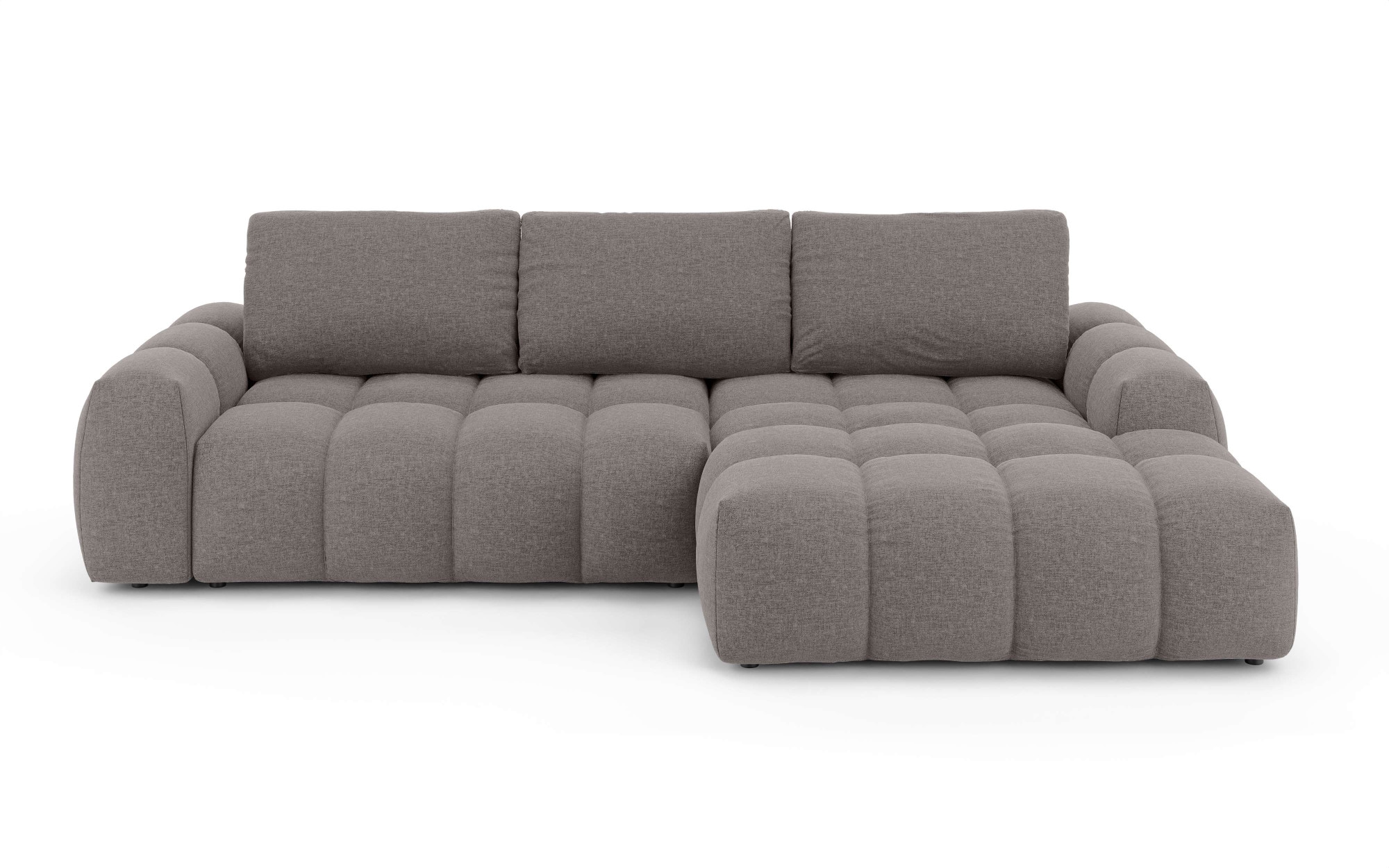 INOSIGN Ecksofa »AZITA klein optionale Schlafsofa mit Bettkasten, B/T/H: 270/166,5/84cm«, L-Form mit Wellenunterfederung, Bubble-Optik