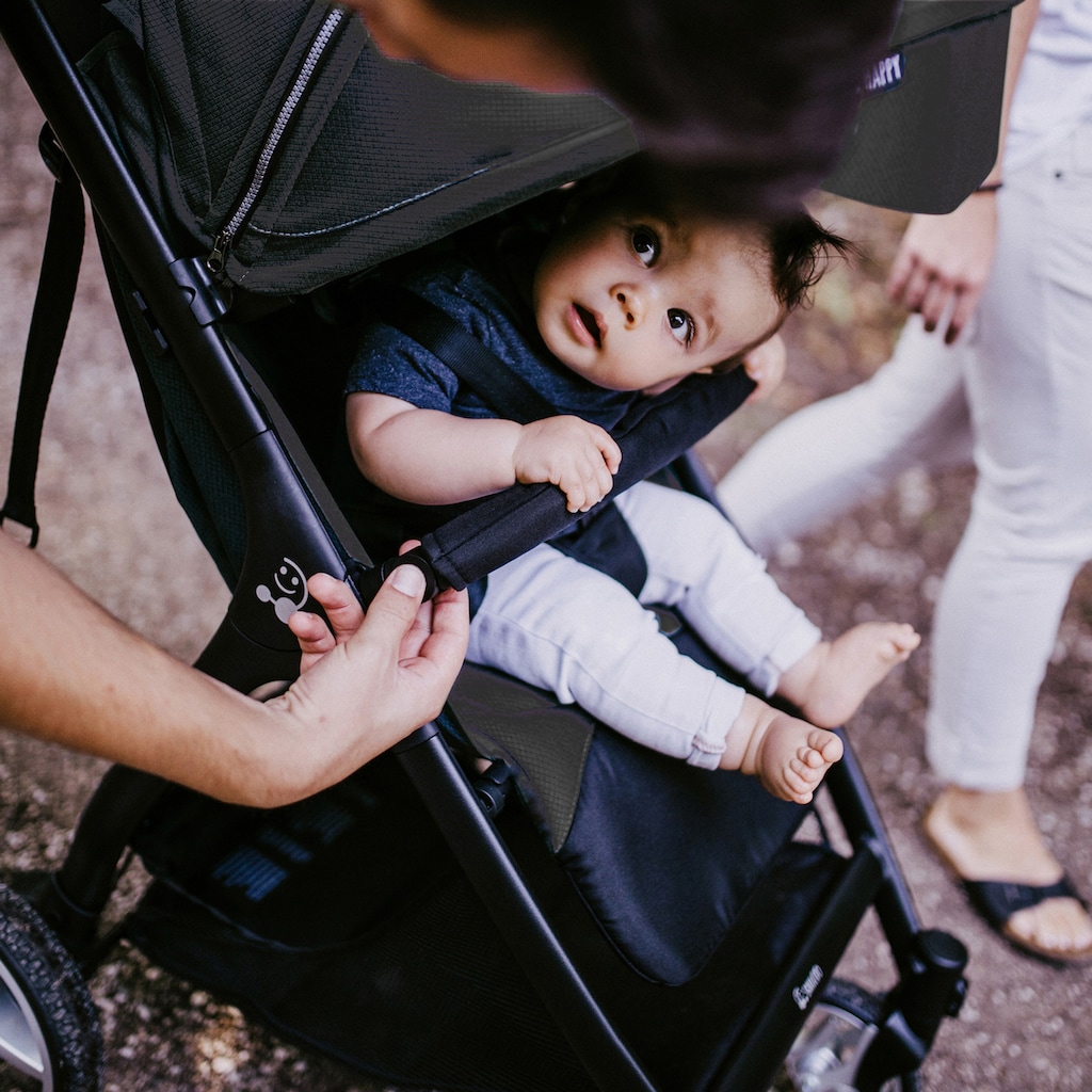 Gesslein Kinder-Buggy »Smiloo Happy +, schwarz/cognac, schwarz«