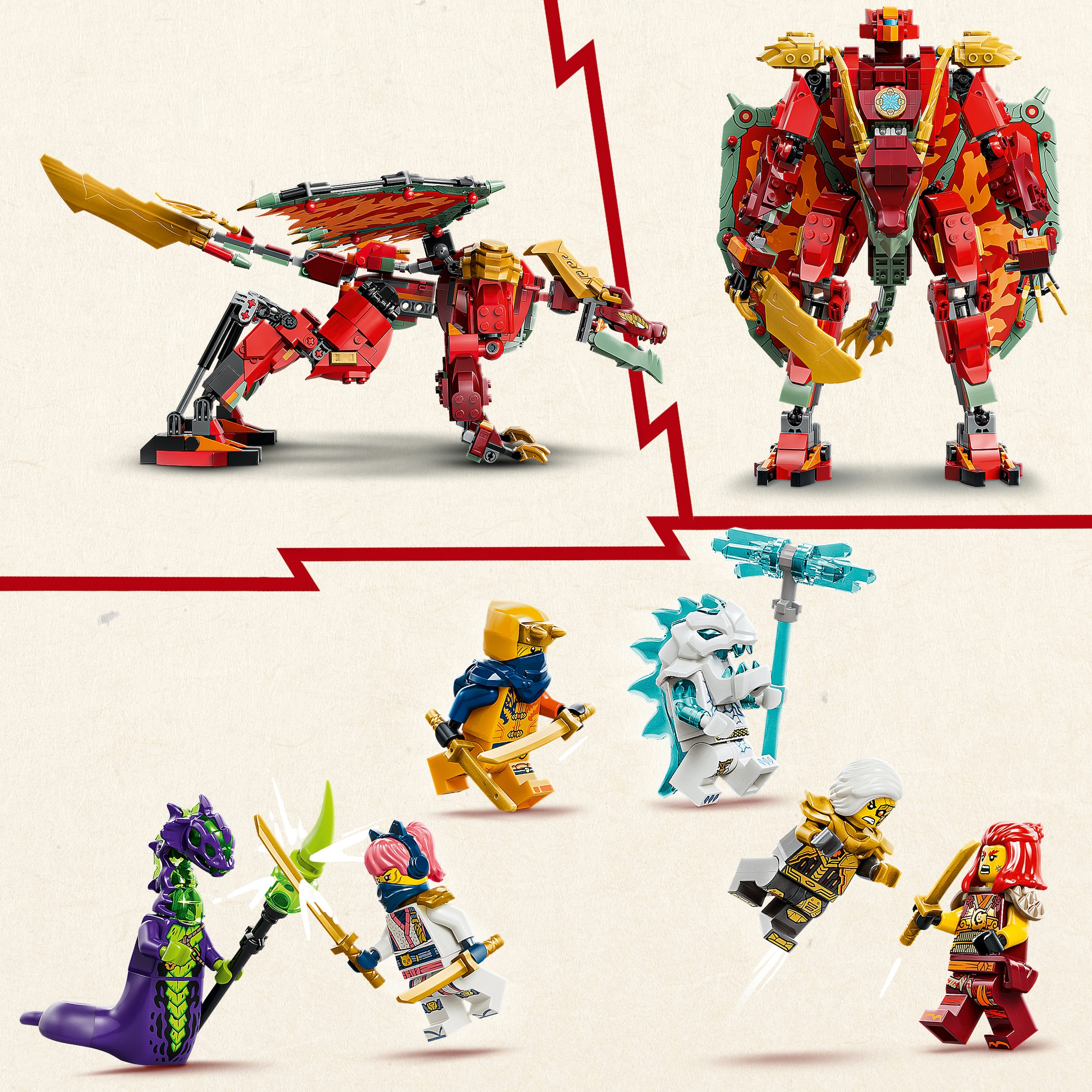 LEGO® Konstruktionsspielsteine »Wyldfyres Drachenmech (71868), LEGO Ninjago« Made in Europe