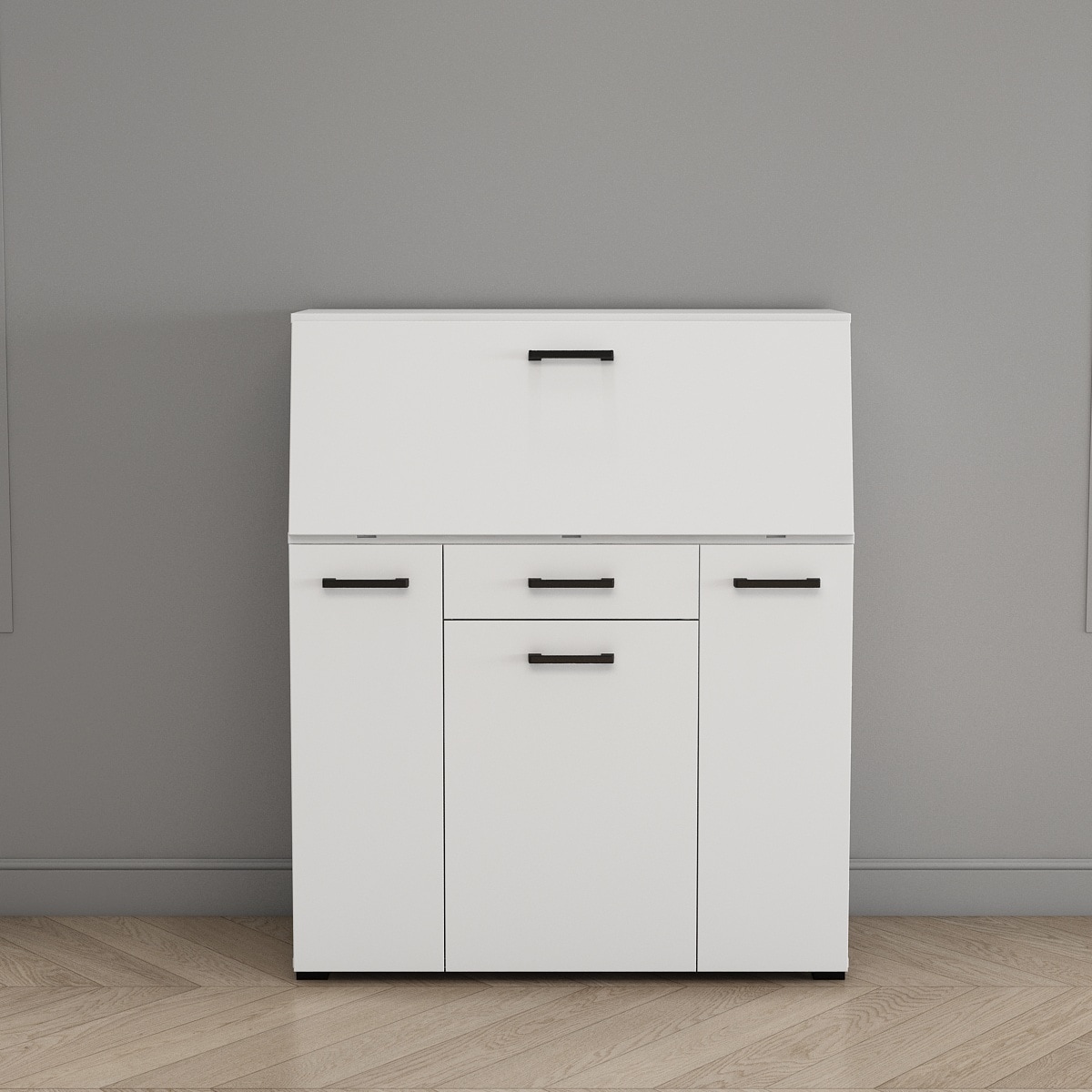 OTTO home Sekretär »Moid, Home-Office-Schreibtisch,« viele Stauraummöglichkeiten, kompaktes & modernes Design, B. 88,5 cm