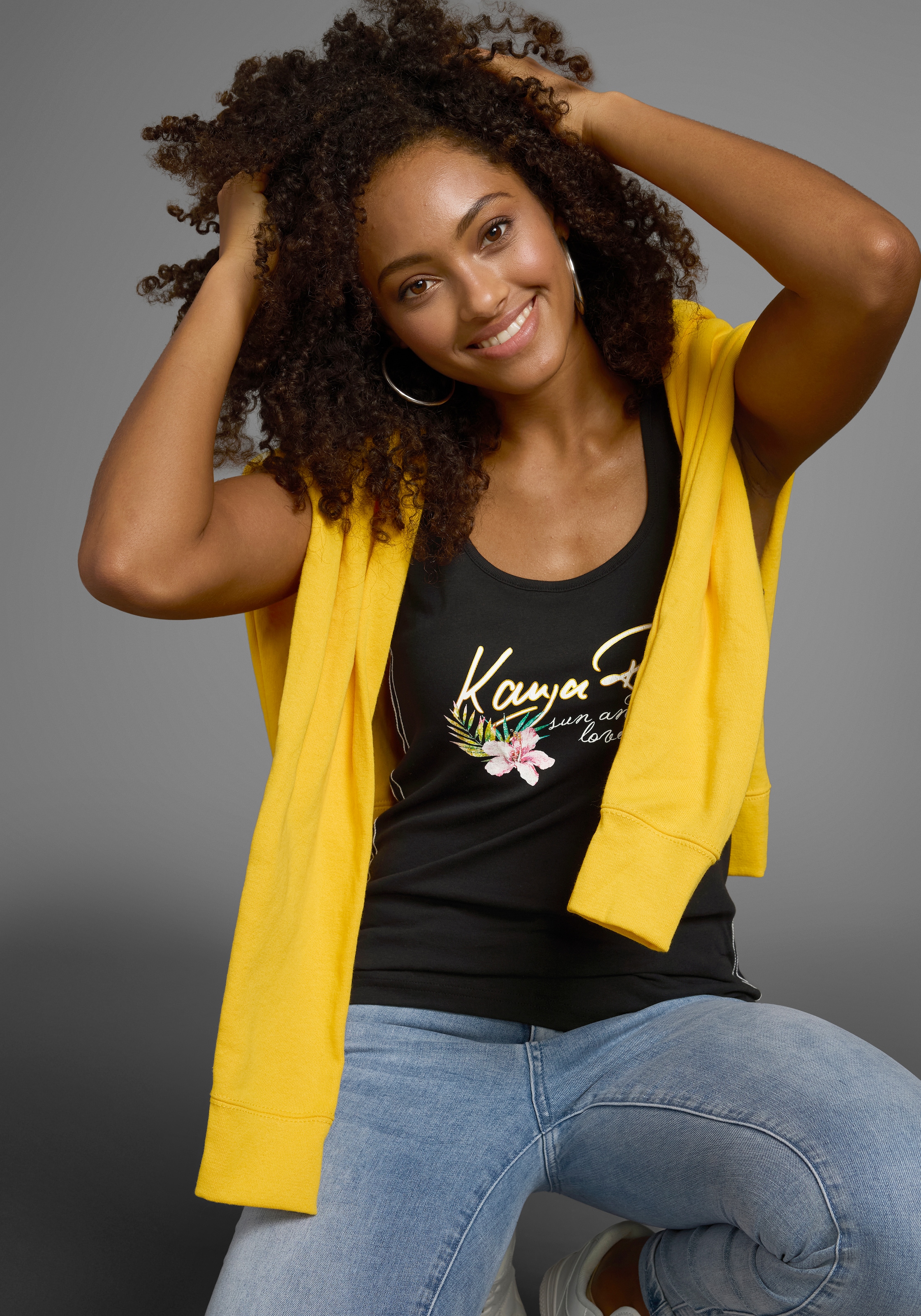 KangaROOS Tanktop, mit femininem Frontdruck