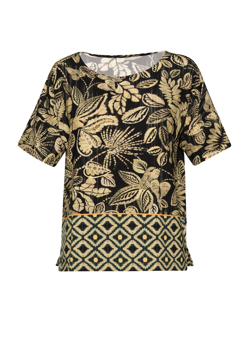 Trigema T-Shirt »TRIGEMA T-Shirt mit floralem Allover-Print«, (1 tlg.)
