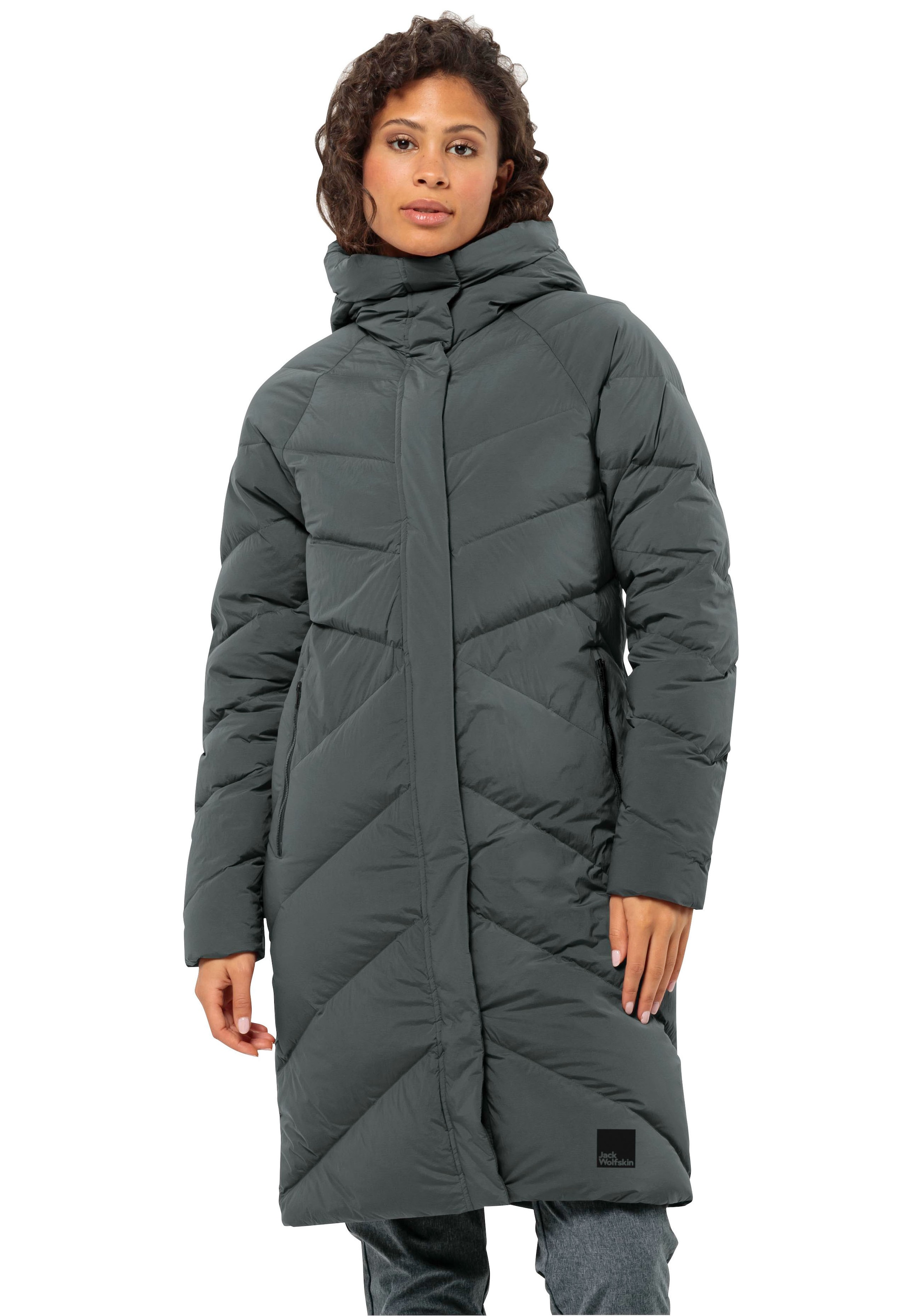 Jack Wolfskin Daunenmantel »MARIENPLATZ COAT W«, mit Kapuze