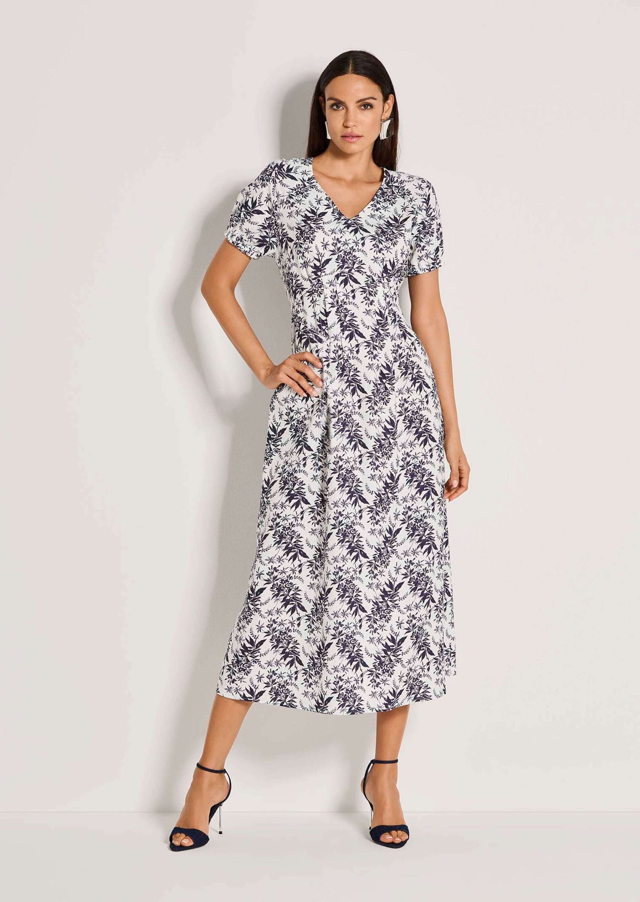 MADELEINE Midikleid »Sommerkleid Viskosekleid mit floralem Design« Nahttasche Reißverschluss hinten mittig