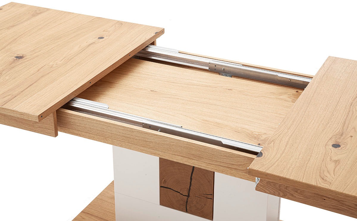 MCA furniture Esstisch »Matadi Esstisch«, (1 St.), Tisch, Auszug, Synchronauszug, Weiß, Holzabsetzung, 180-230cm
