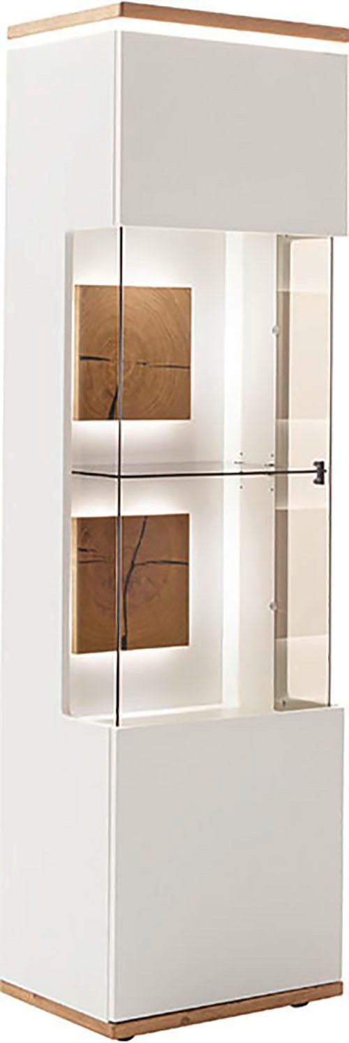 MCA furniture Highboard »Matadi Highboard«, (1 St.), Highboard, Weiß, Holzabsetzung, 1 Tür, gedämpft, B: 50cm