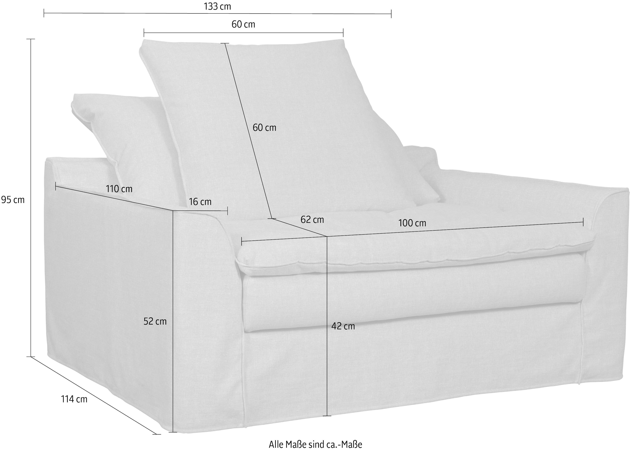 furninova XXL-Sessel »Sake Loveseat und Megasessel«, inklusive 2 Kissen, abnehmbarer und waschbarer Hussenbezug