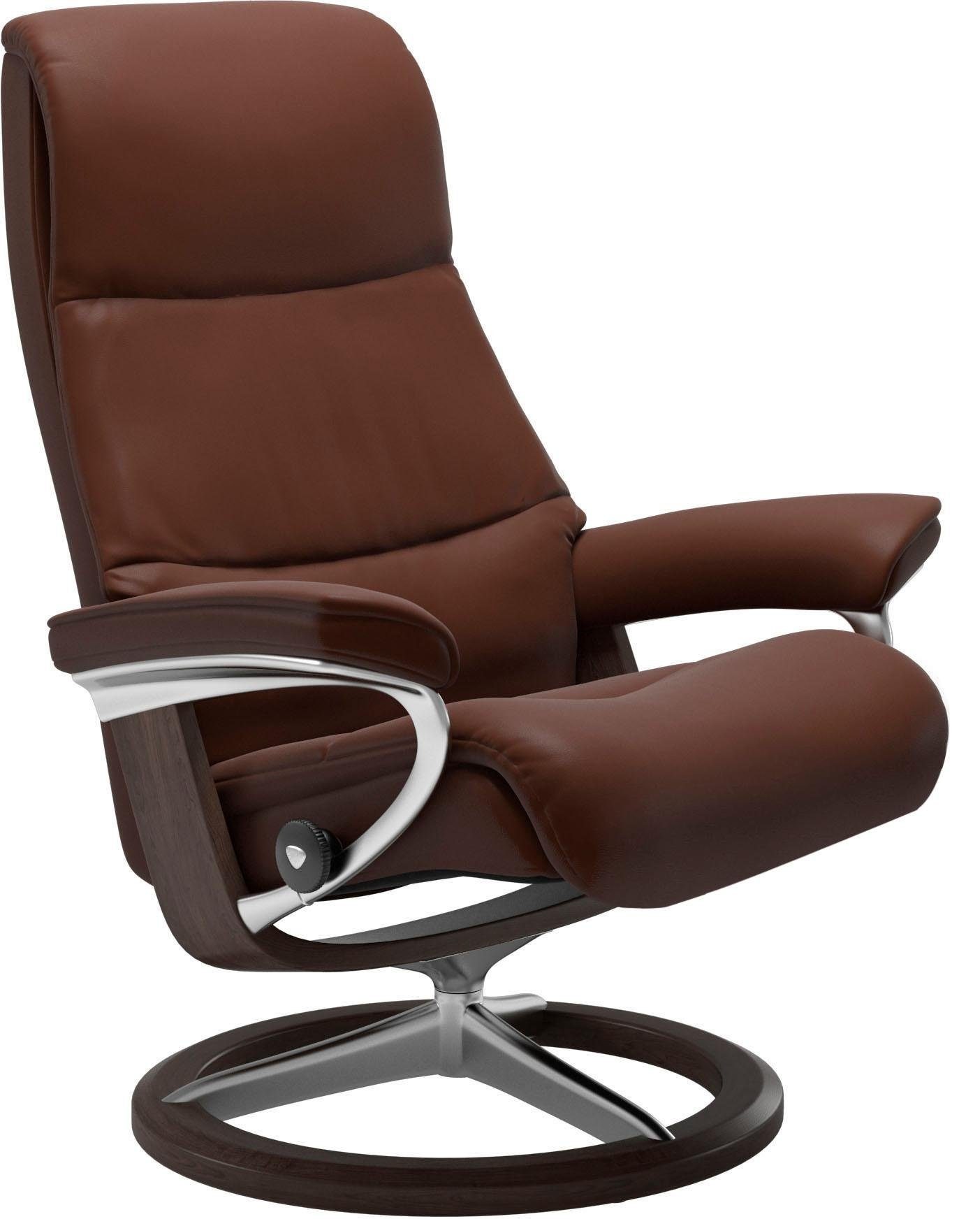 Stressless® Relaxsessel »View« Set, Relaxsessel mit Hocker,  mit Signature Base, Größe S,Gestell Wenge