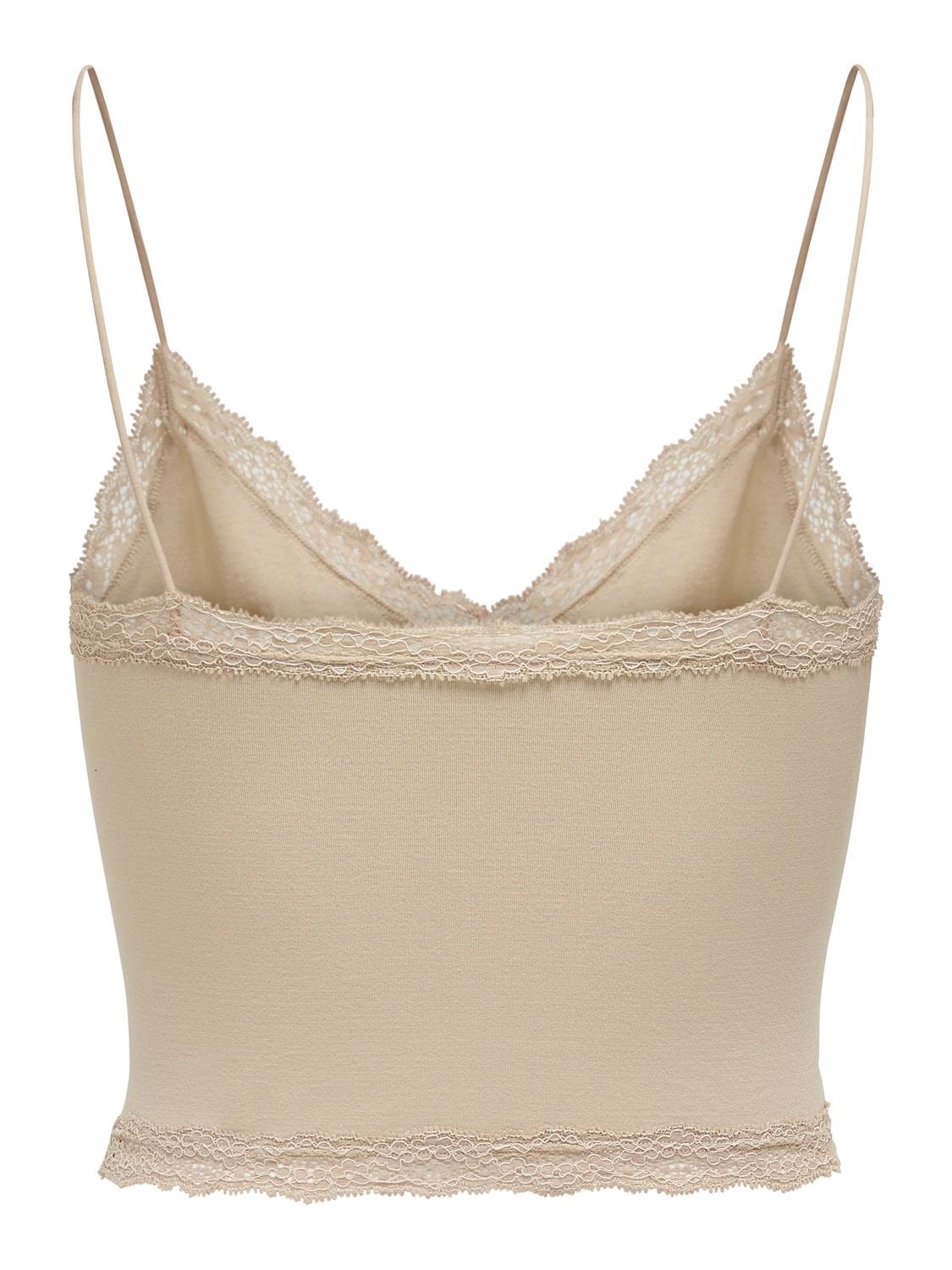 ONLY Spitzentop »ONLVICKY LACE SEAMLESS CROPPED TOP«