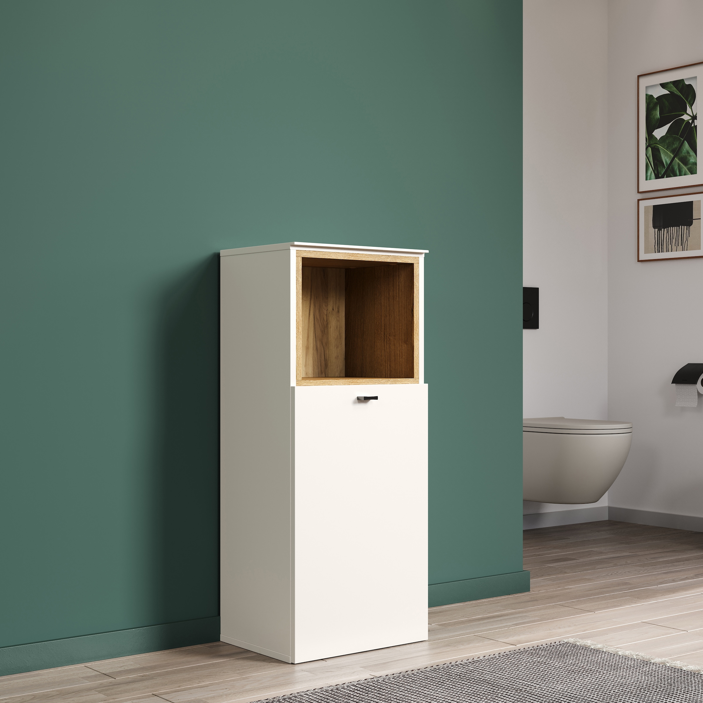 welltime Unterschrank »San Pedro«, (1 St.), Kompakter Badschrank mit Soft-Close und Einlegeboden - 40/31/95 cm