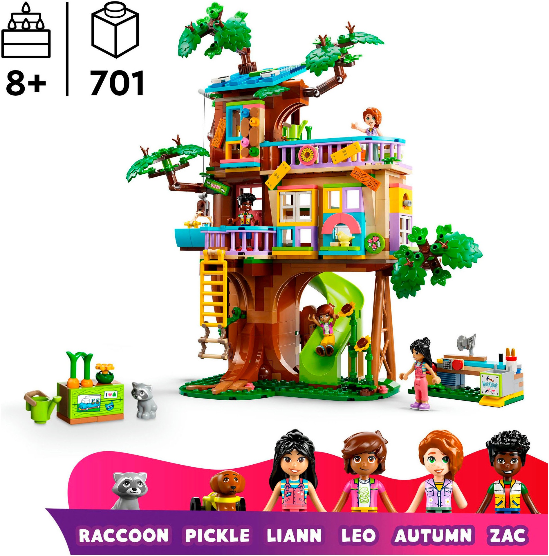 LEGO® Konstruktionsspielsteine »Baumhaus (42652), LEGO Friends«, (701 St.), Made in Europe