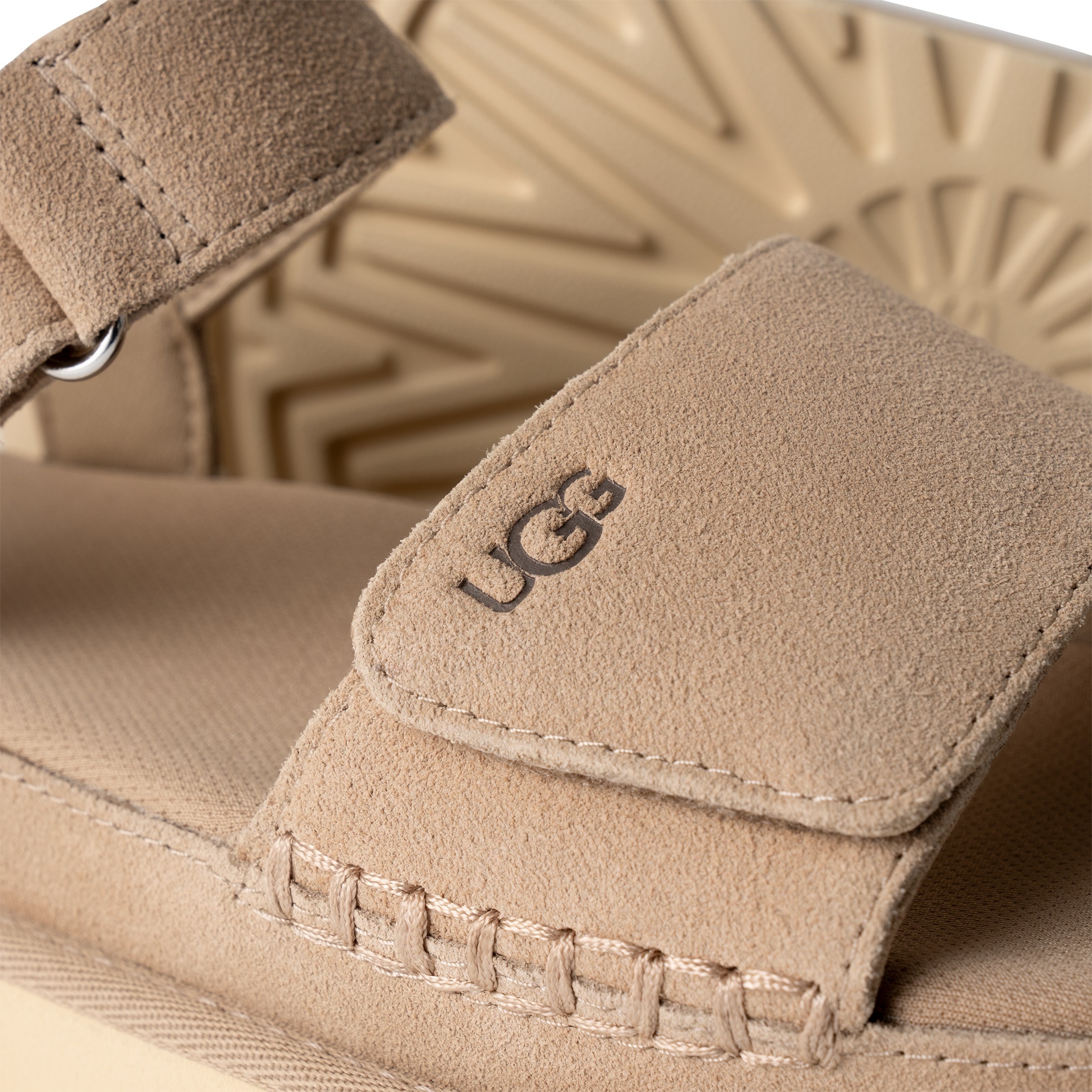 UGG Plateausandale »W GOLDENSTAR«, Plateausandale, Sandalette mit Klettverschluss