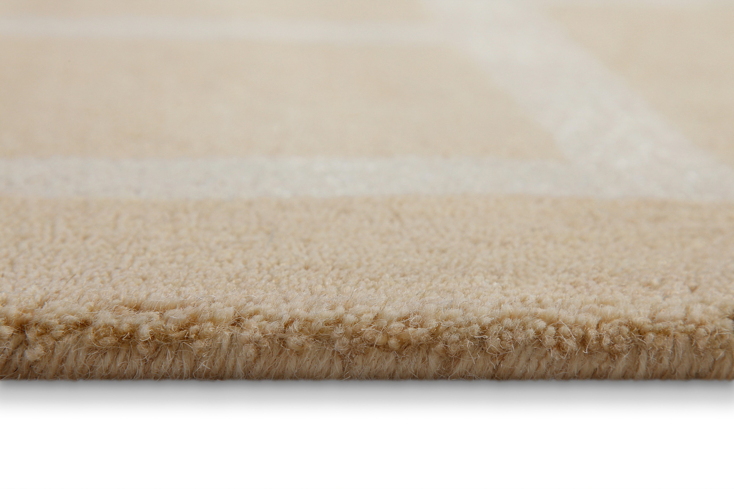 Wecon home Teppich »Beatrice« rechteckig 13 mm Höhe Kurzflorteppich, Schurwolle, Konturenschnitt, handgetuftet, Wohnzimmer