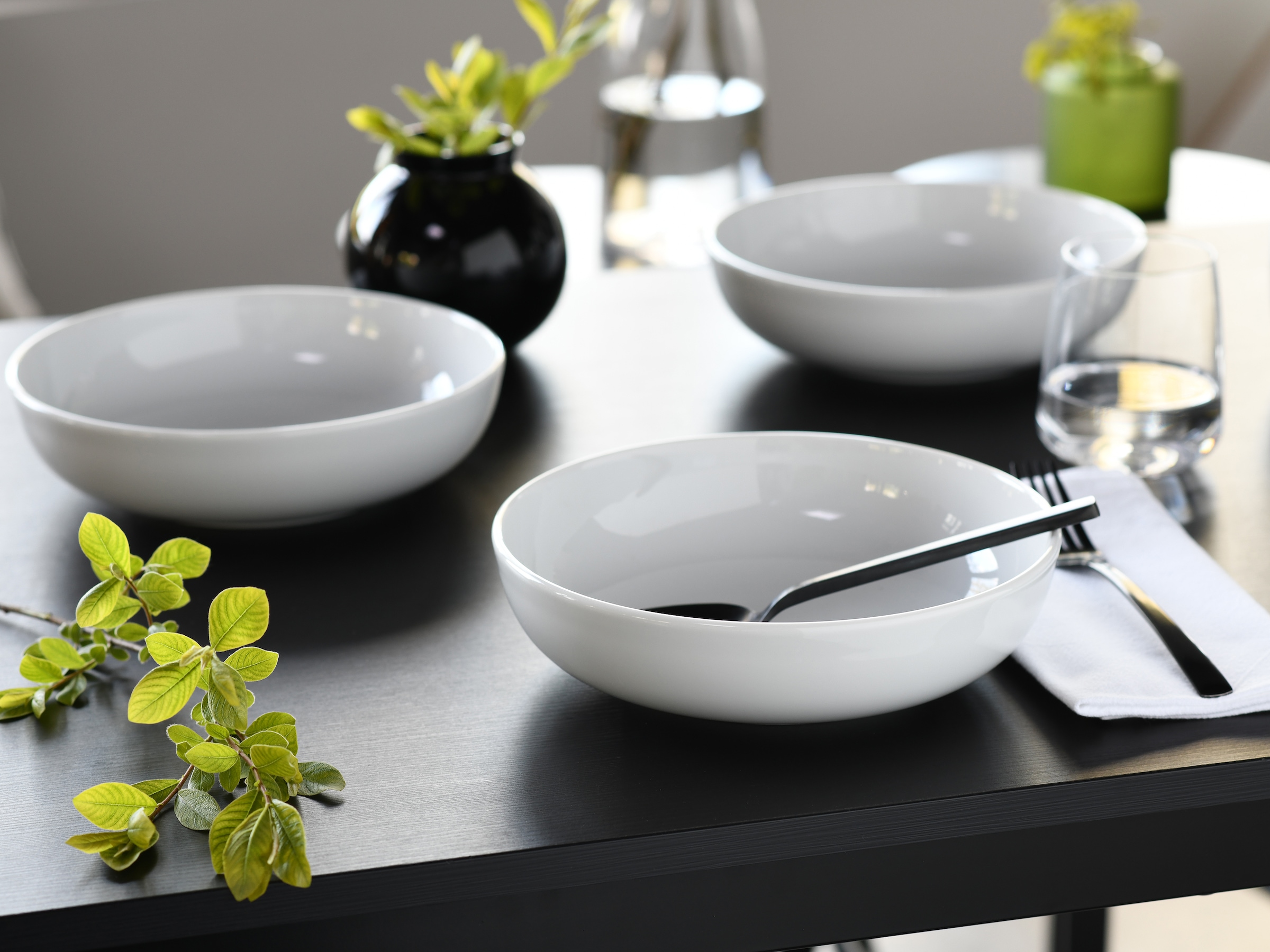 CreaTable Schale »Allround Weiss, Poke Bowl 21 cm 4-tlg« 4 Stk. aus Porzellan Daily Use, Zeitlos