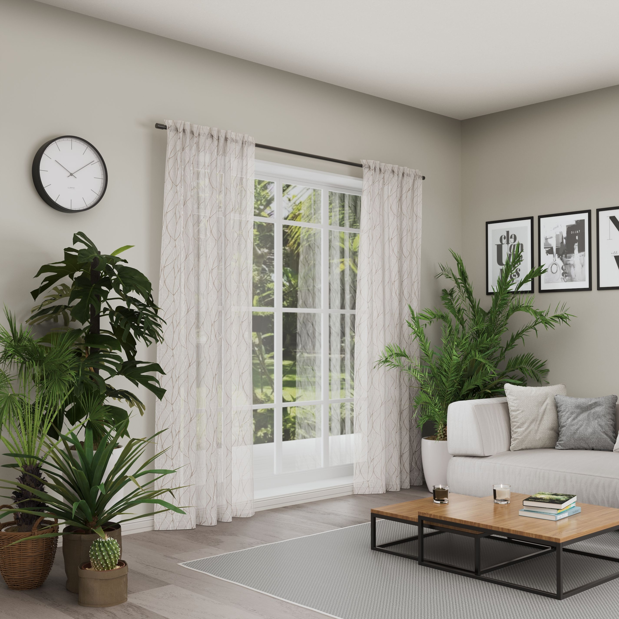Neutex for you! Vorhang »LISKA« Multifunktionsband 1 Stk. tlg. Moderner Druck im Scandi-Look