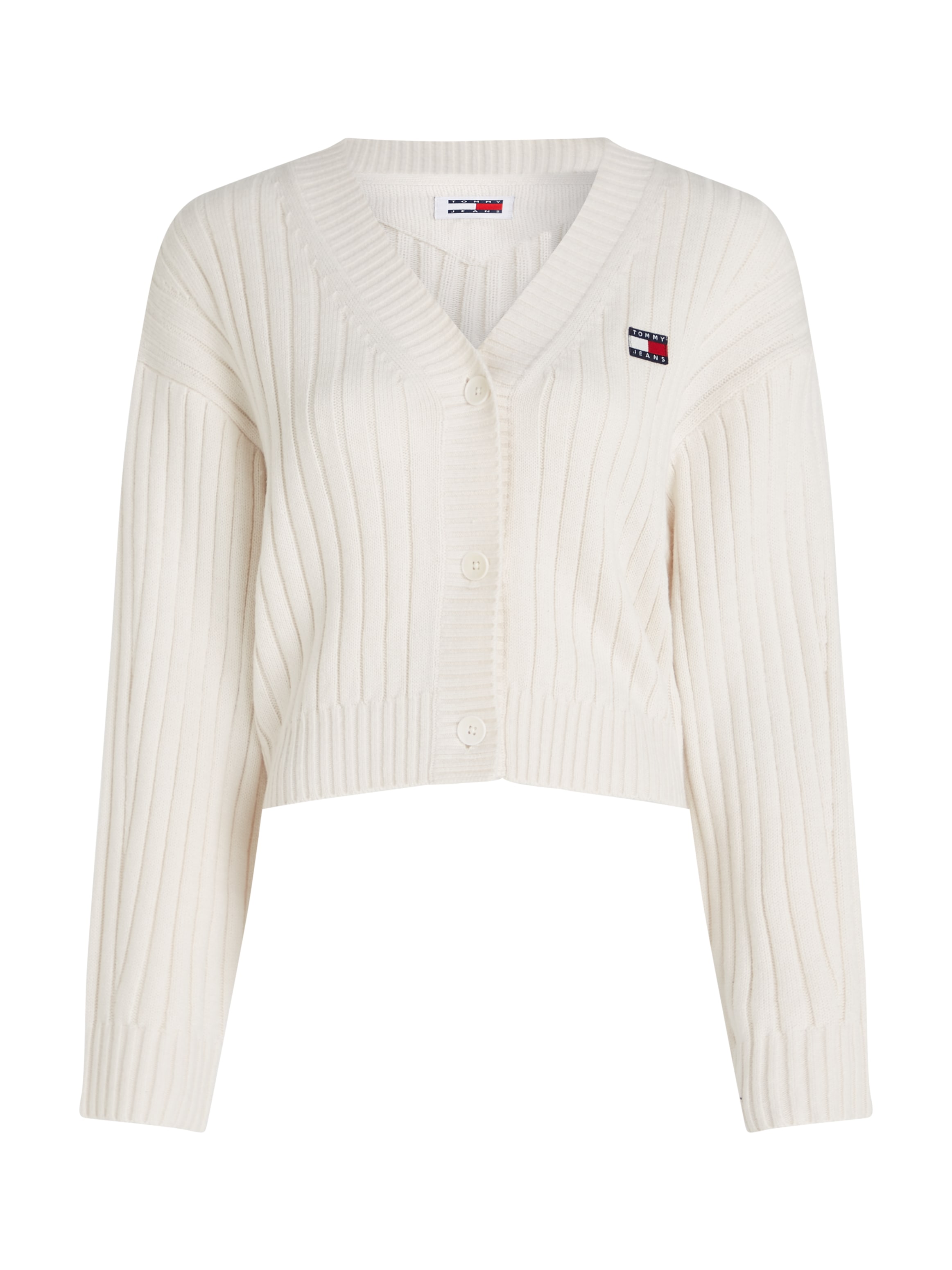 Tommy Jeans Curve Strickjacke »TJW BADGE V-NECK CARDIGAN EXT«, Große Größen