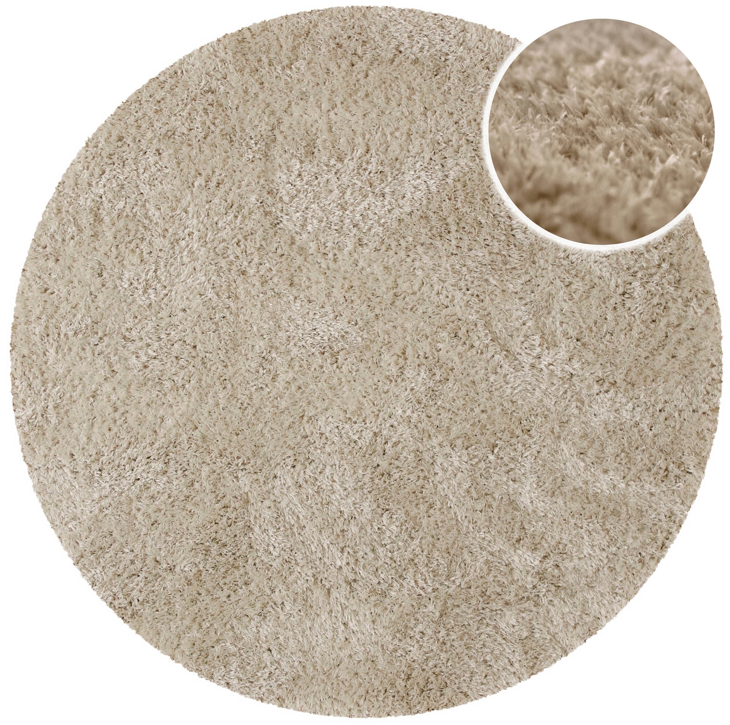 OTTO home »Josetta« rund 50 mm Höhe Langflor, Shaggy, dichter weicher Hochflor, uni farben, Wohnzimmer