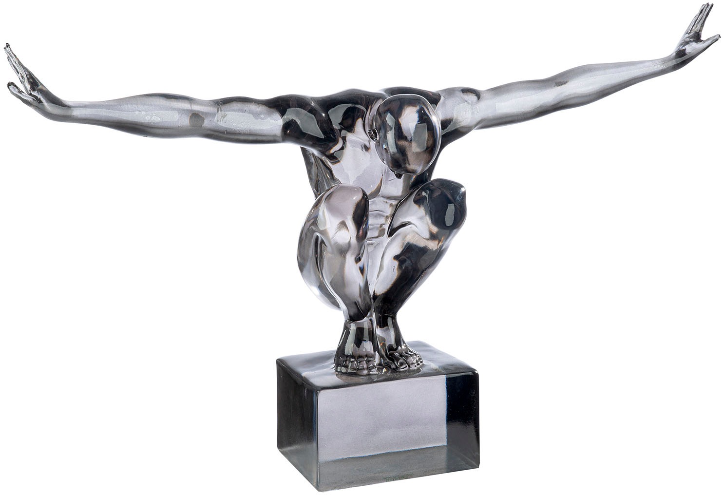 GILDE Dekofigur »Skulptur Cliffhanger Gris grau H. 33,5 cm«