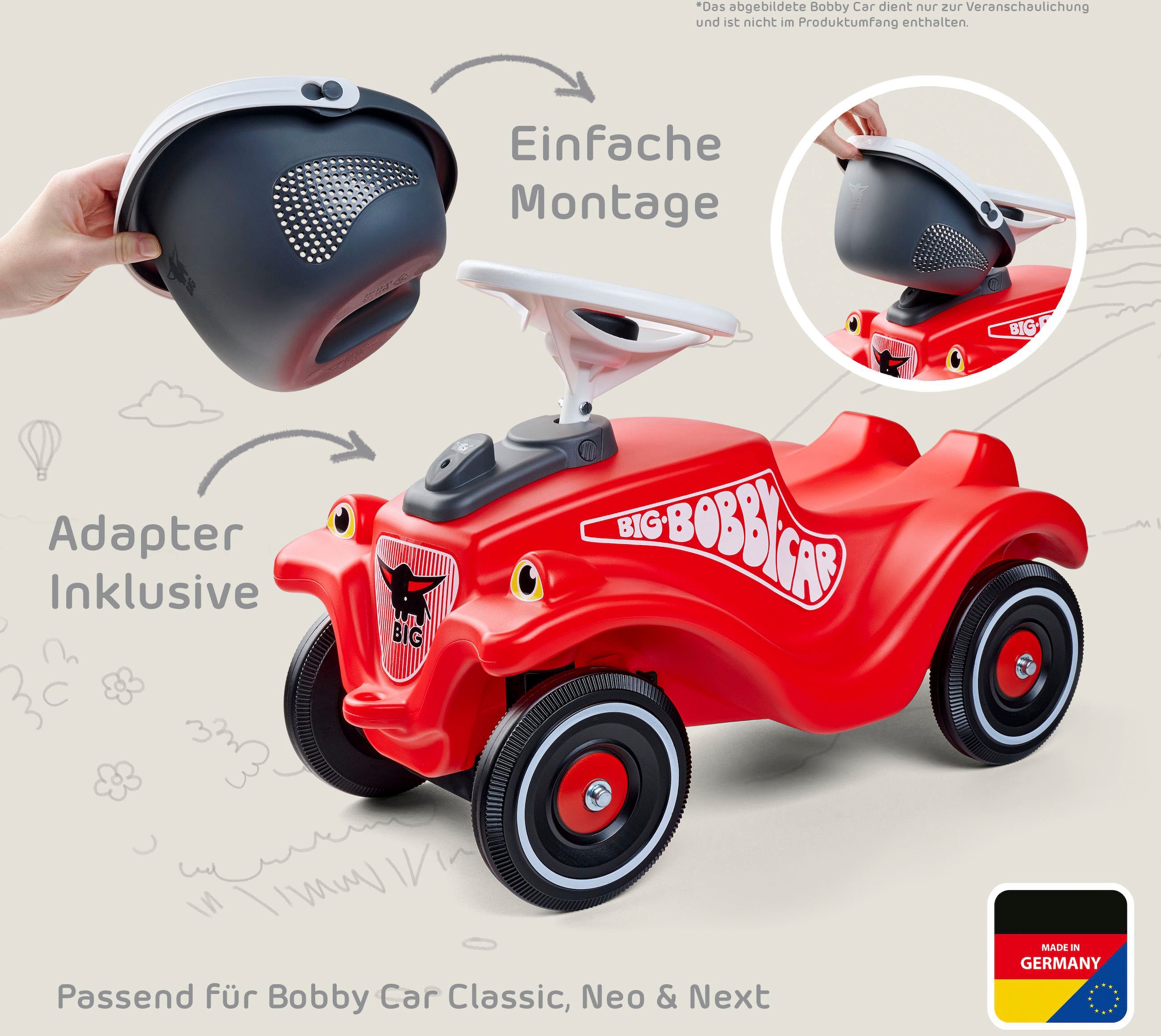BIG Kinderfahrzeug-Anhänger »BIG Bobby Car Gepäckkorb«, Made in Germany